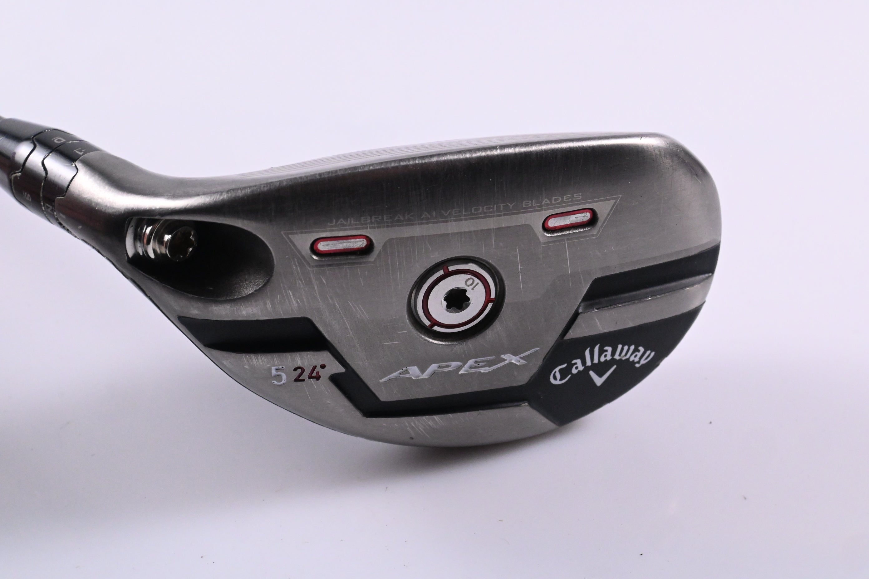 Left Hand Callaway Apex 21 #5 Hybrid / 24 Degree / Regular Flex Recoil Dart 75