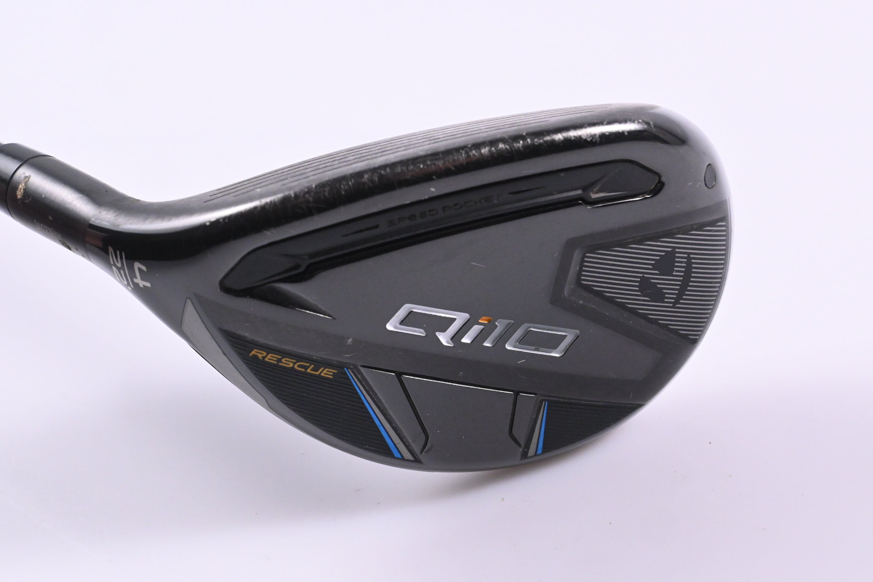 Left Hand Taylormade Qi10 #4 Hybrid / 22 Degree / Regular Flex Ventus TR Blue 6