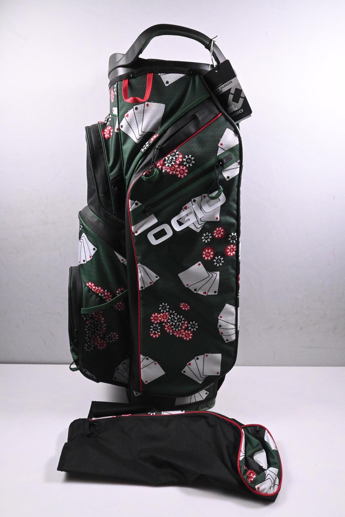 Ogio All Elements Silencer Poker Cart Bag / 14-Way Divider / Green, White