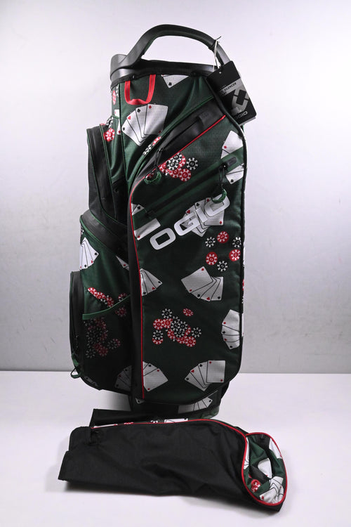 Ogio All Elements Silencer Poker Cart Bag / 14-Way Divider / Green, White