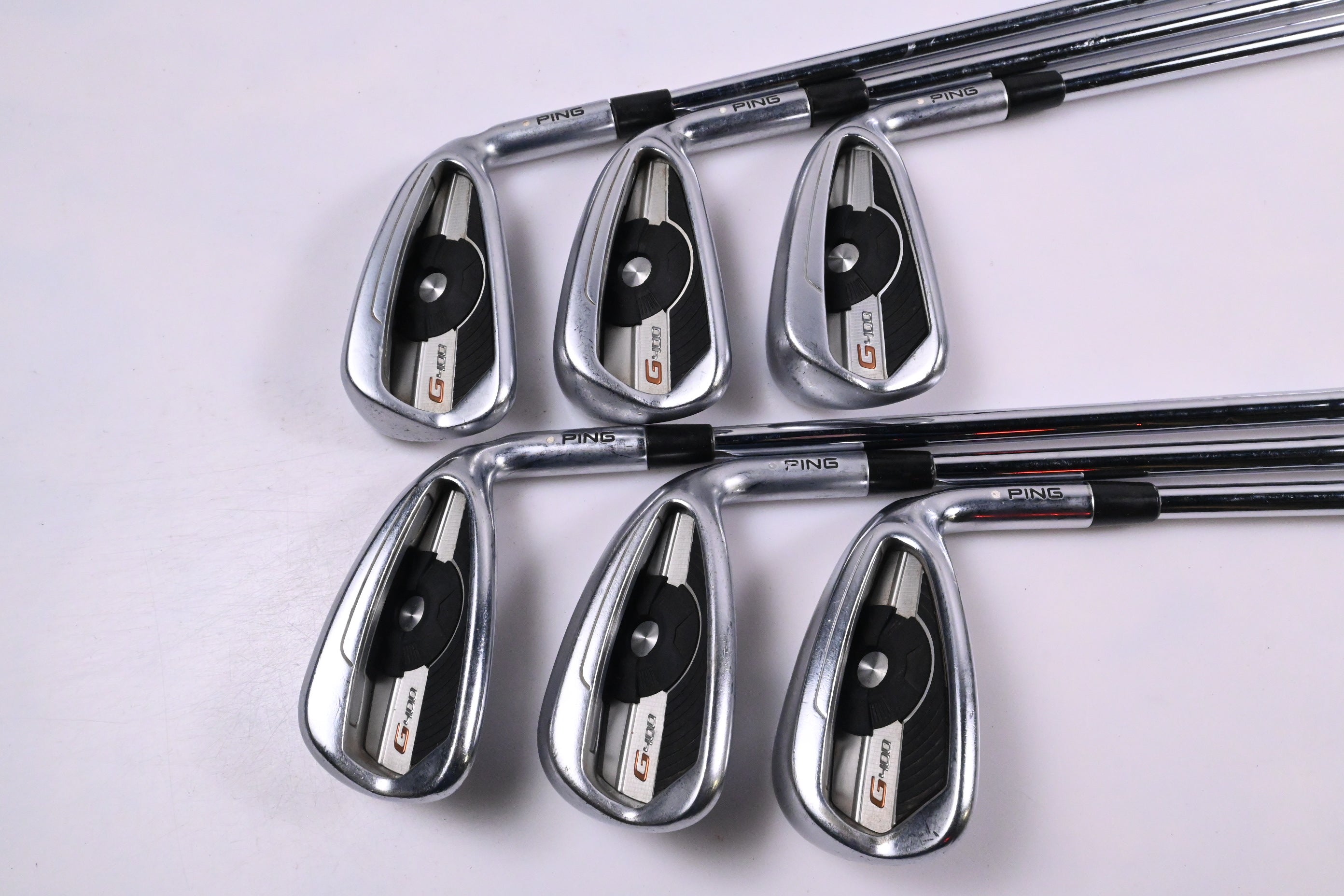 Ping G400 Irons / 5-PW / White Dot / Regular Flex KBS Tour 110 Shafts