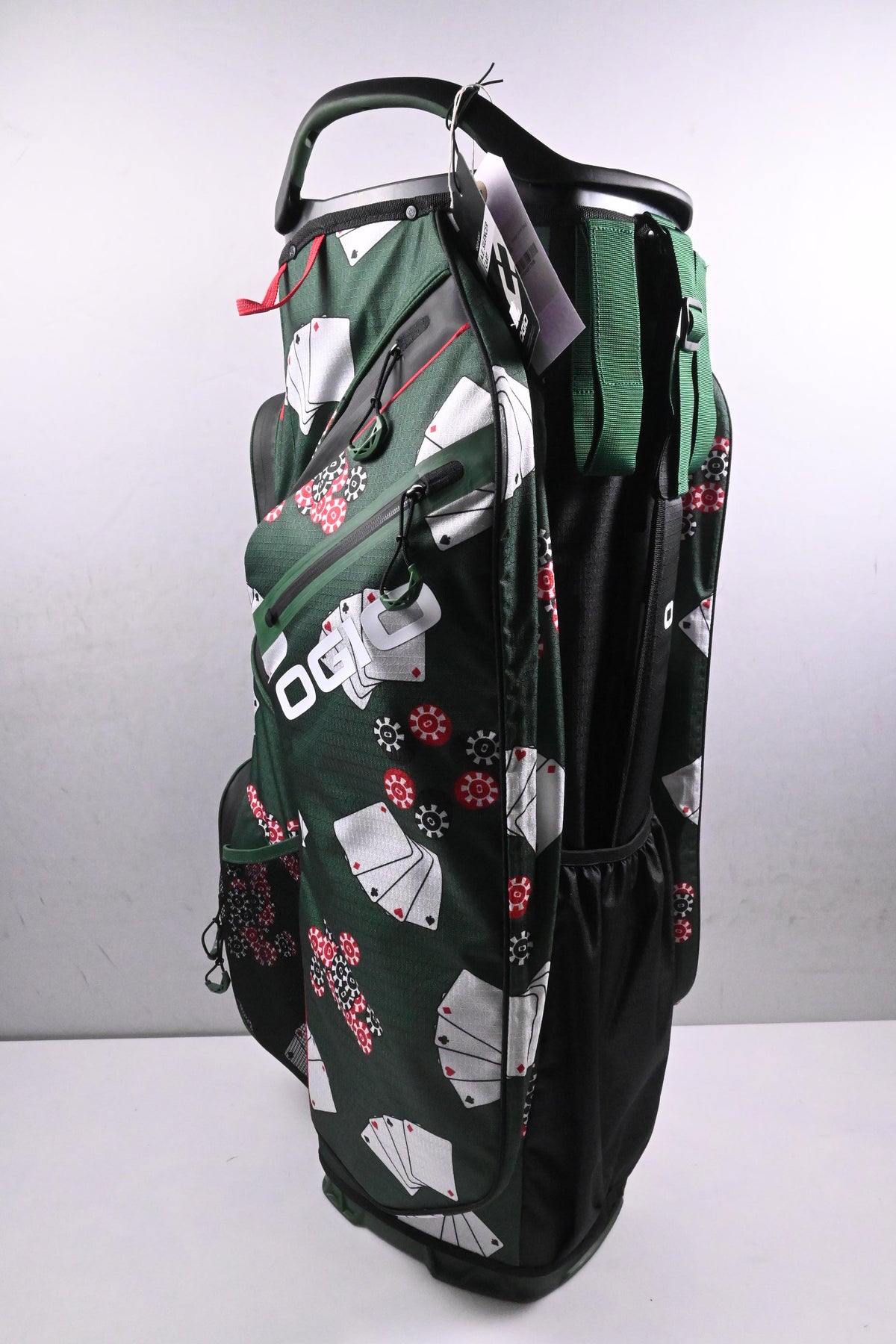 Ogio All Elements Silencer Poker Cart Bag / 14-Way Divider / Green, White