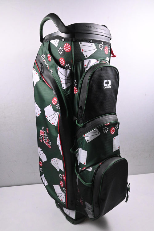 Ogio All Elements Silencer Poker Cart Bag / 14-Way Divider / Green, White