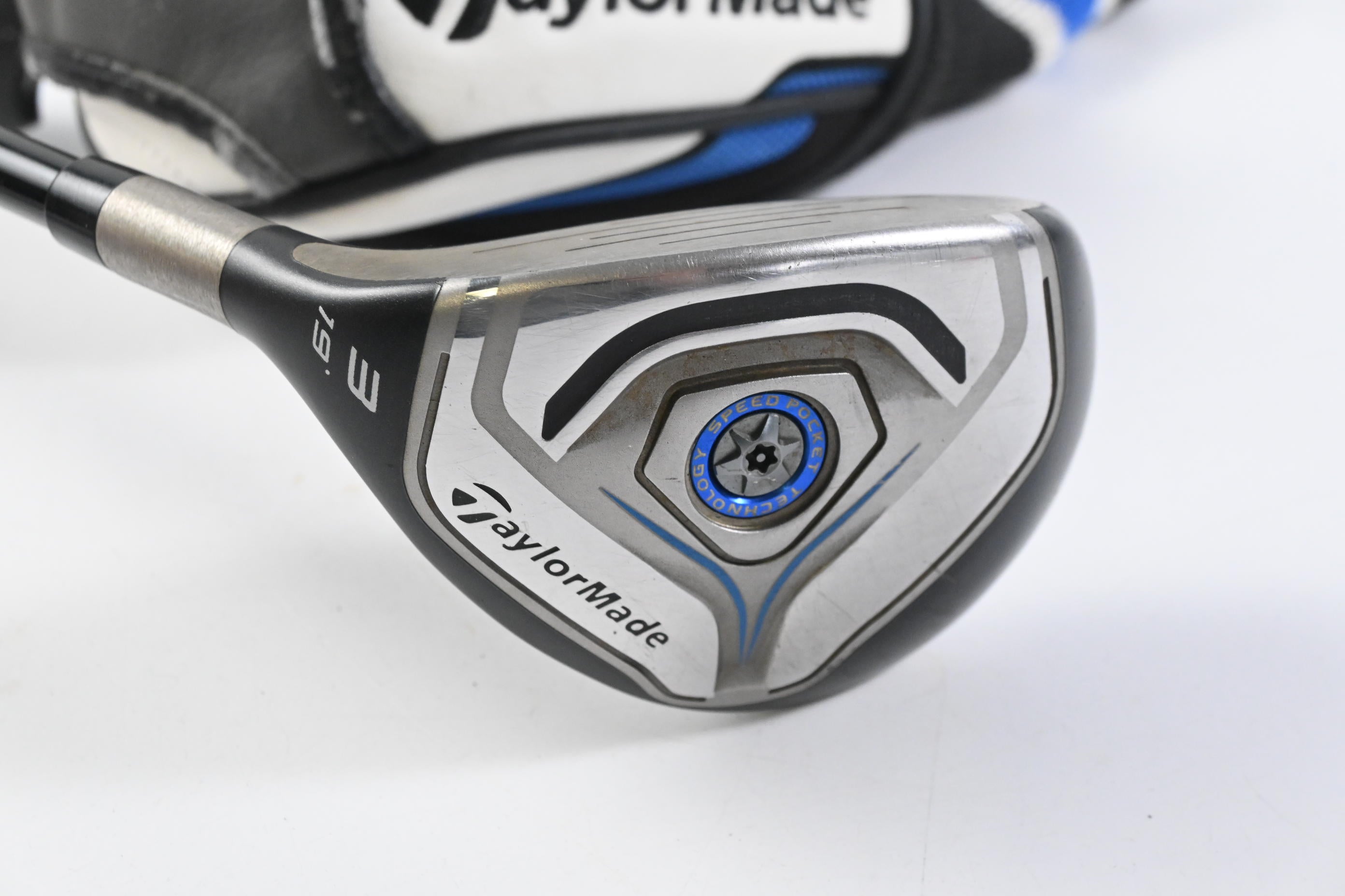 Left Hand Taylormade Jetspeed #3 Hybrid / 19 Degree / Stiff Flex Matrix Velox T