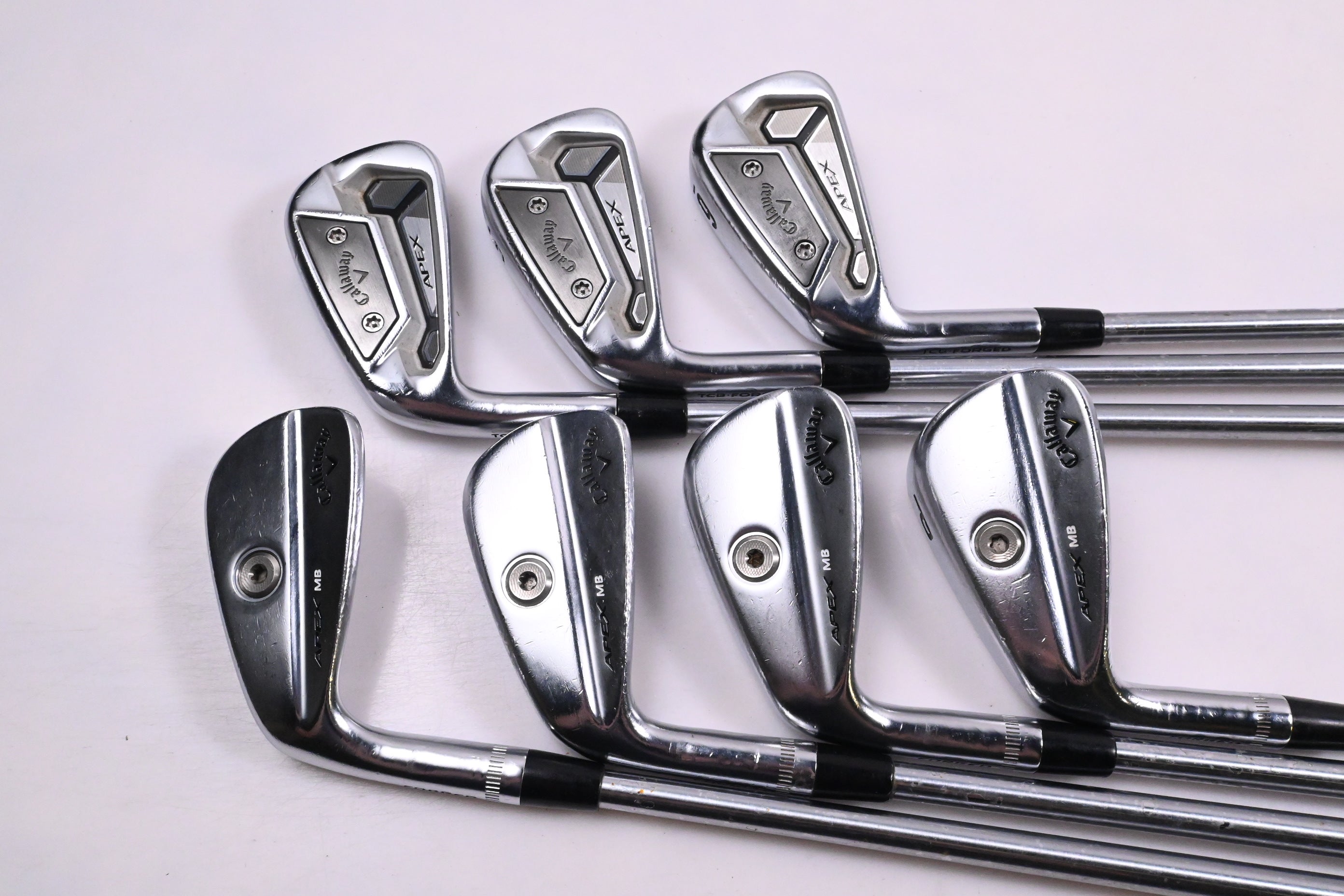 Left Hand Callaway Apex MB/TCB 21 Combo Irons / 4-PW / X-Flex Project X PXi