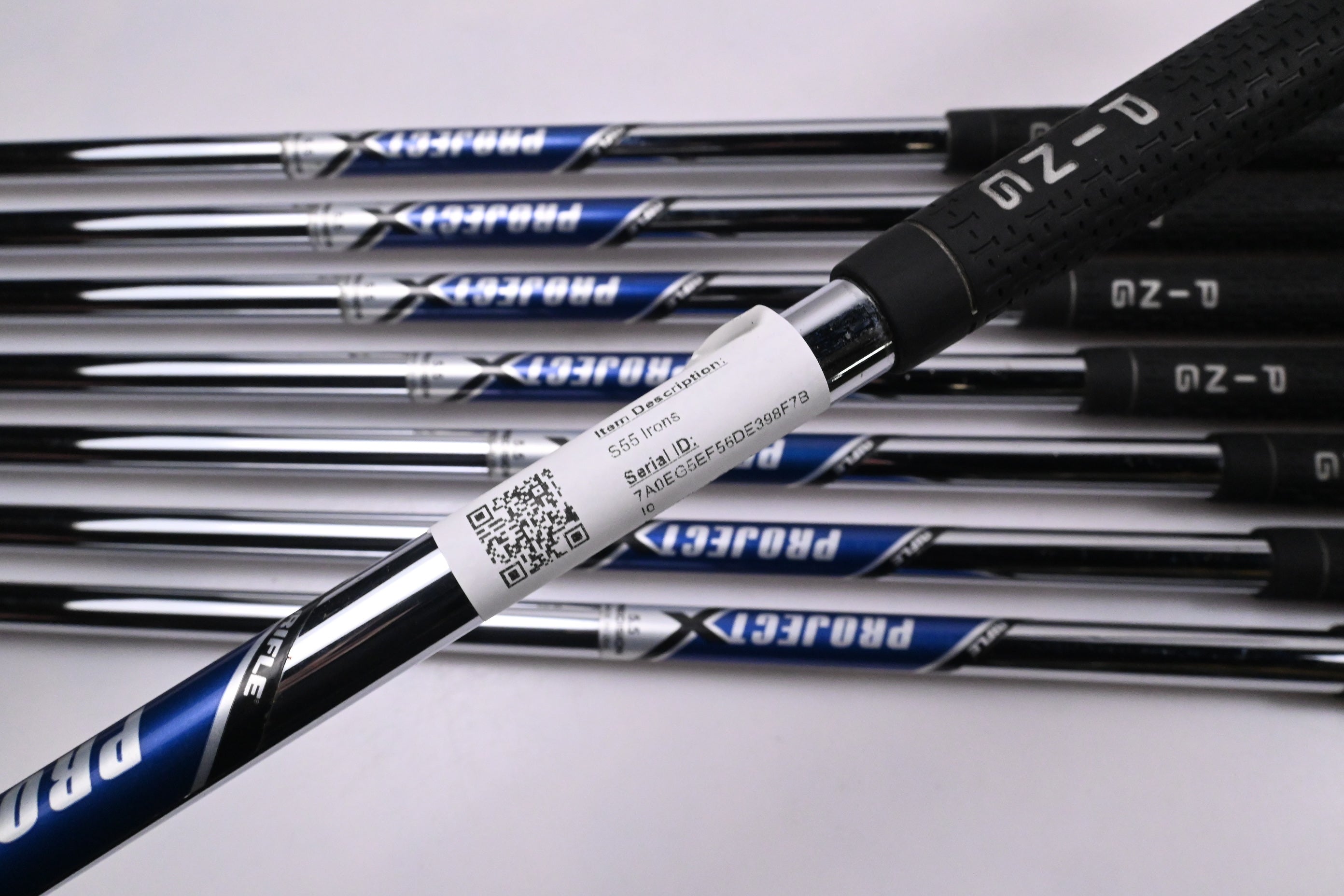 Ping S55 Irons / 3-PW / Blue Dot / Regular Flex Project X Shafts