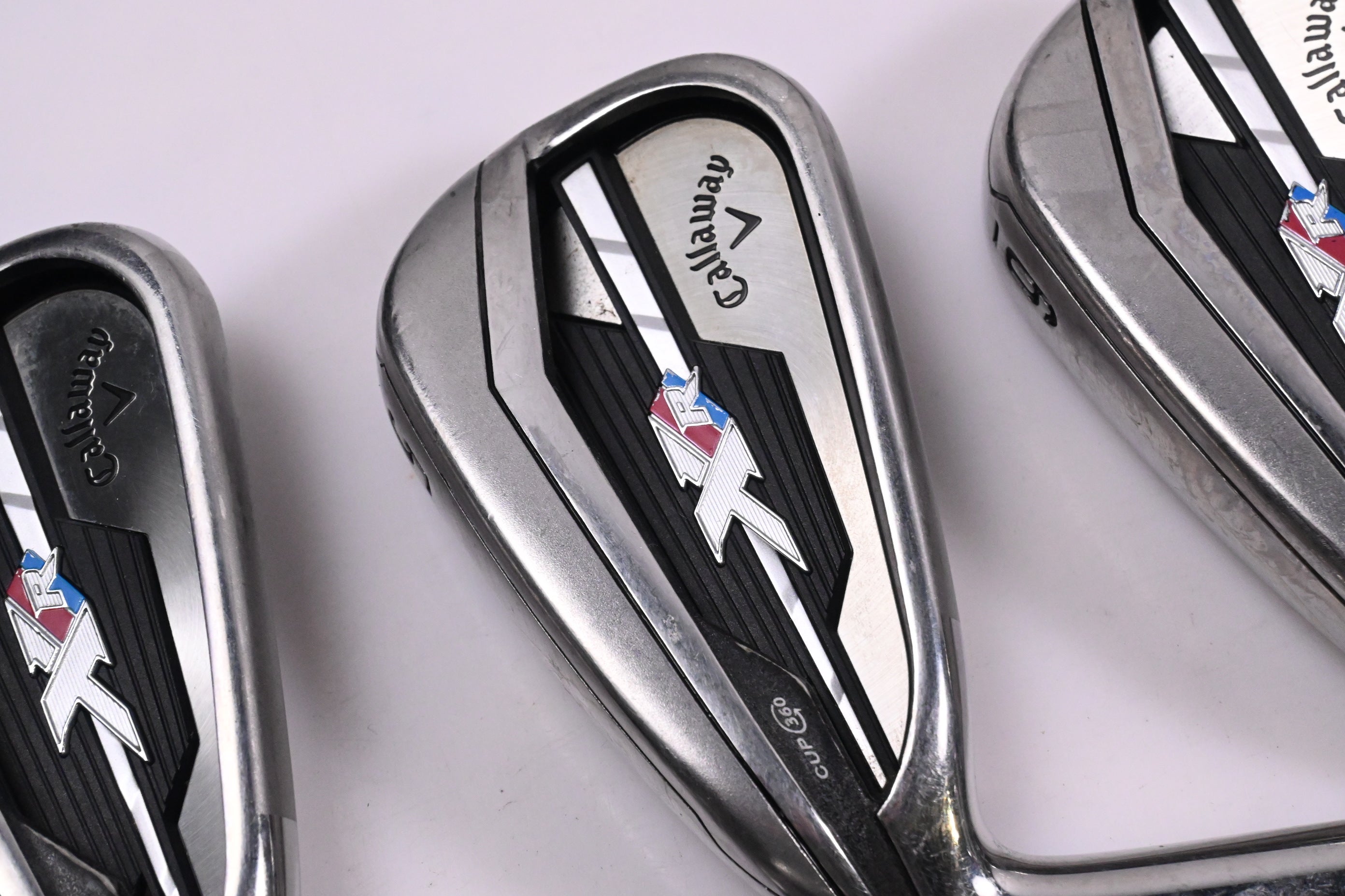 Left Hand Callaway XR Irons / 4-PW+AW+SW / Regular Flex Speed Step 80 Shafts