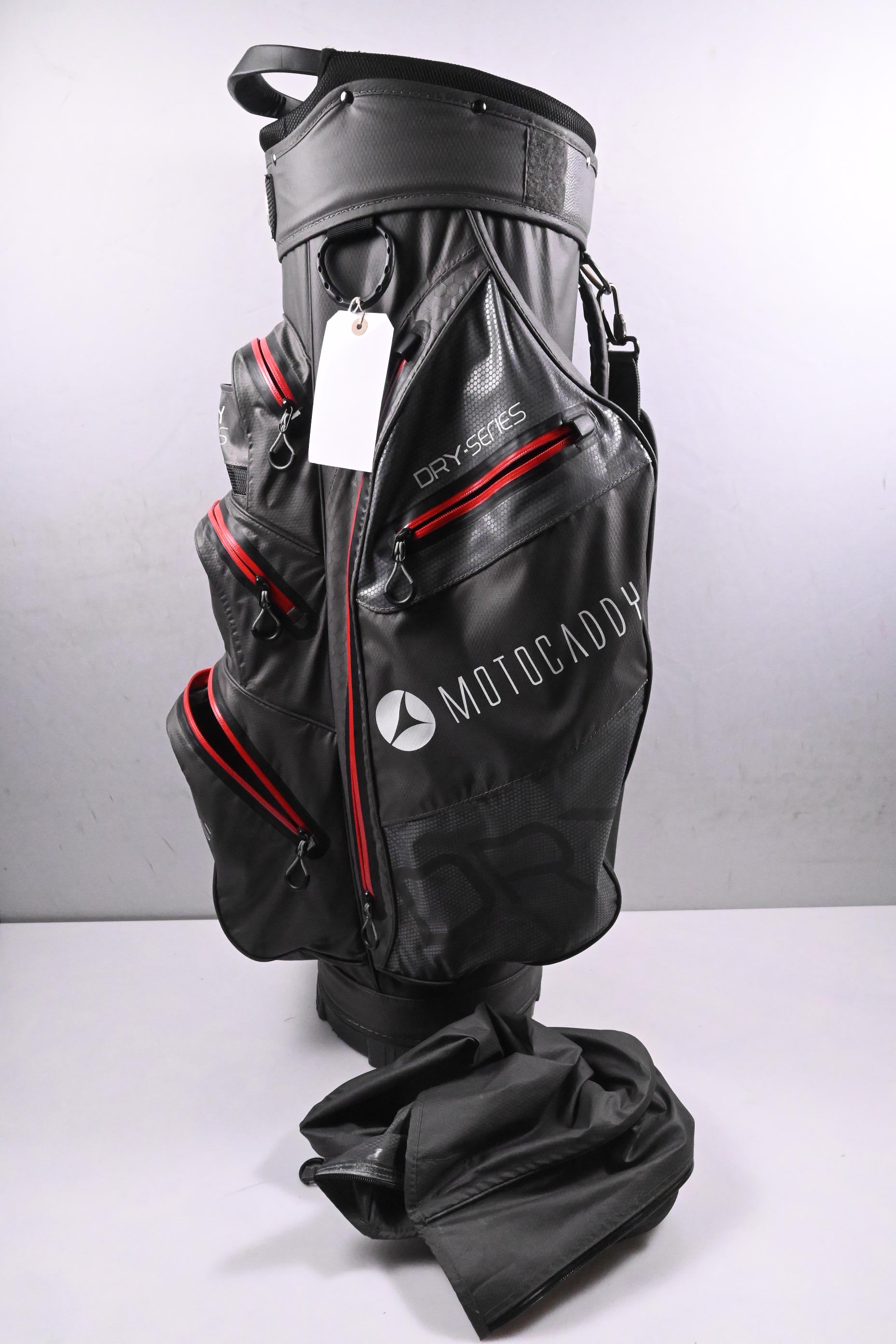 Motocaddy Dry Series Cart Bag / 14-Way Divider / Grey, Red