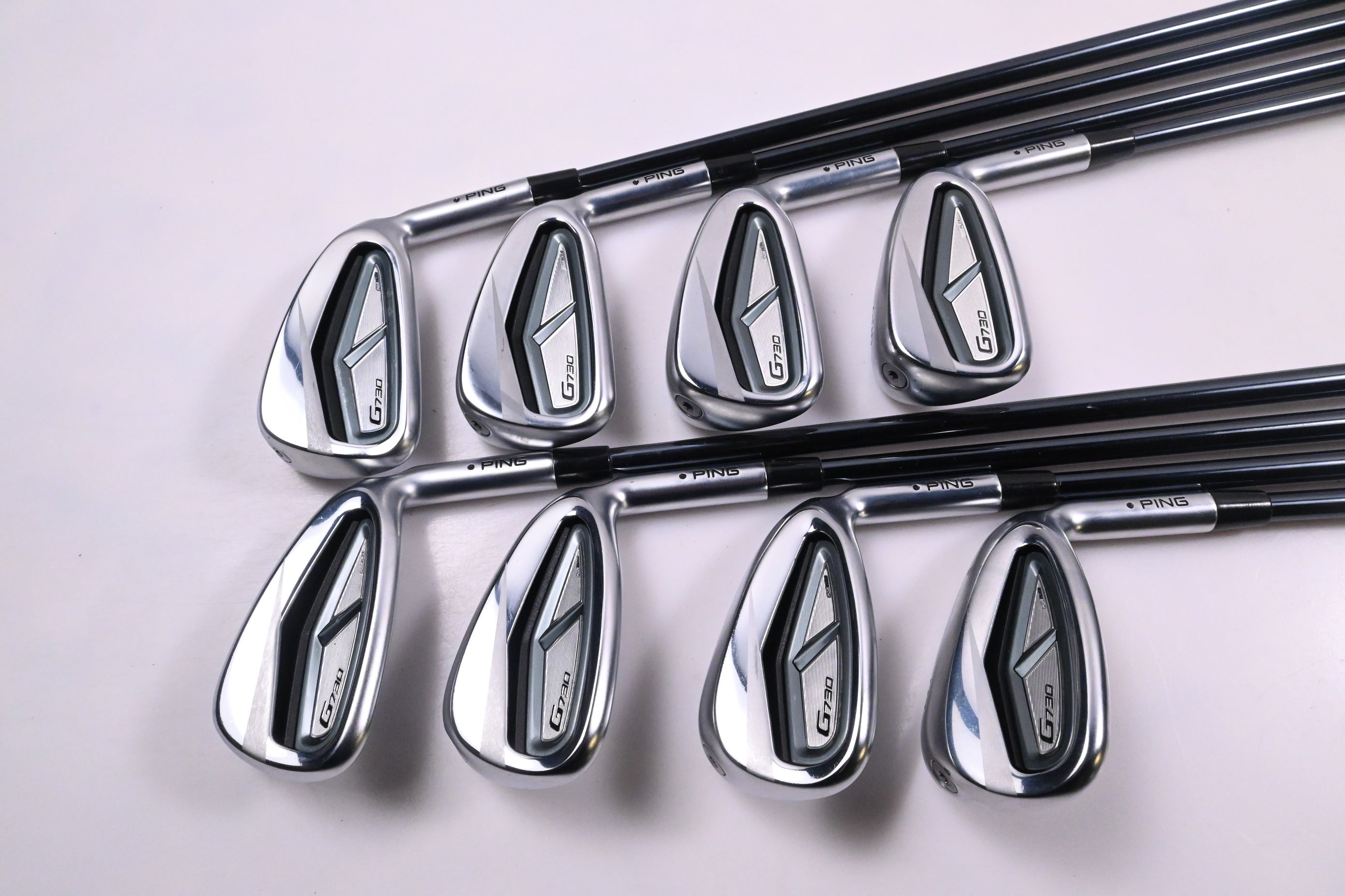 Ping G730 Irons / 5-PW+UW+56° / Black Dot / Senior Flex UST Recoil Dart 65