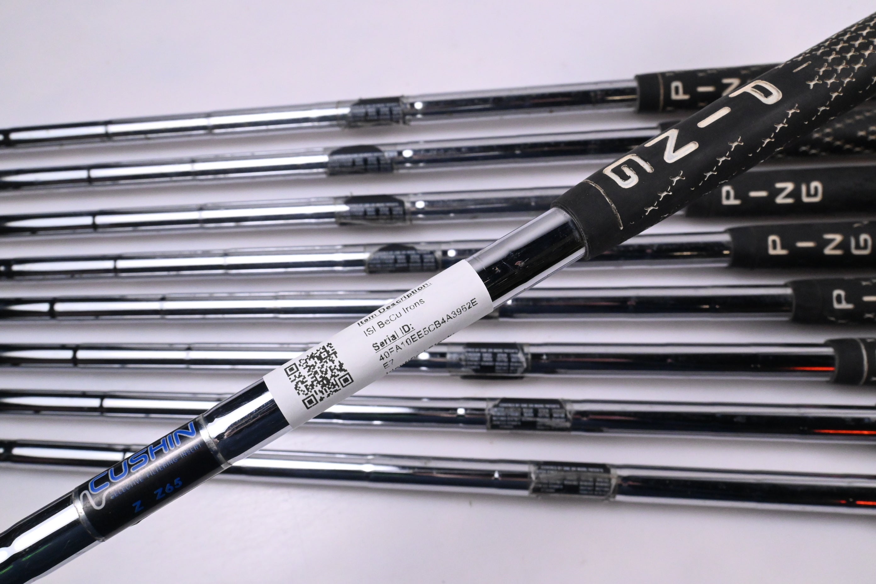 Ping ISI BeCu Irons / 2-PW / Black Dot / Stiff Flex Ping Cushin Z-Z65 Shafts