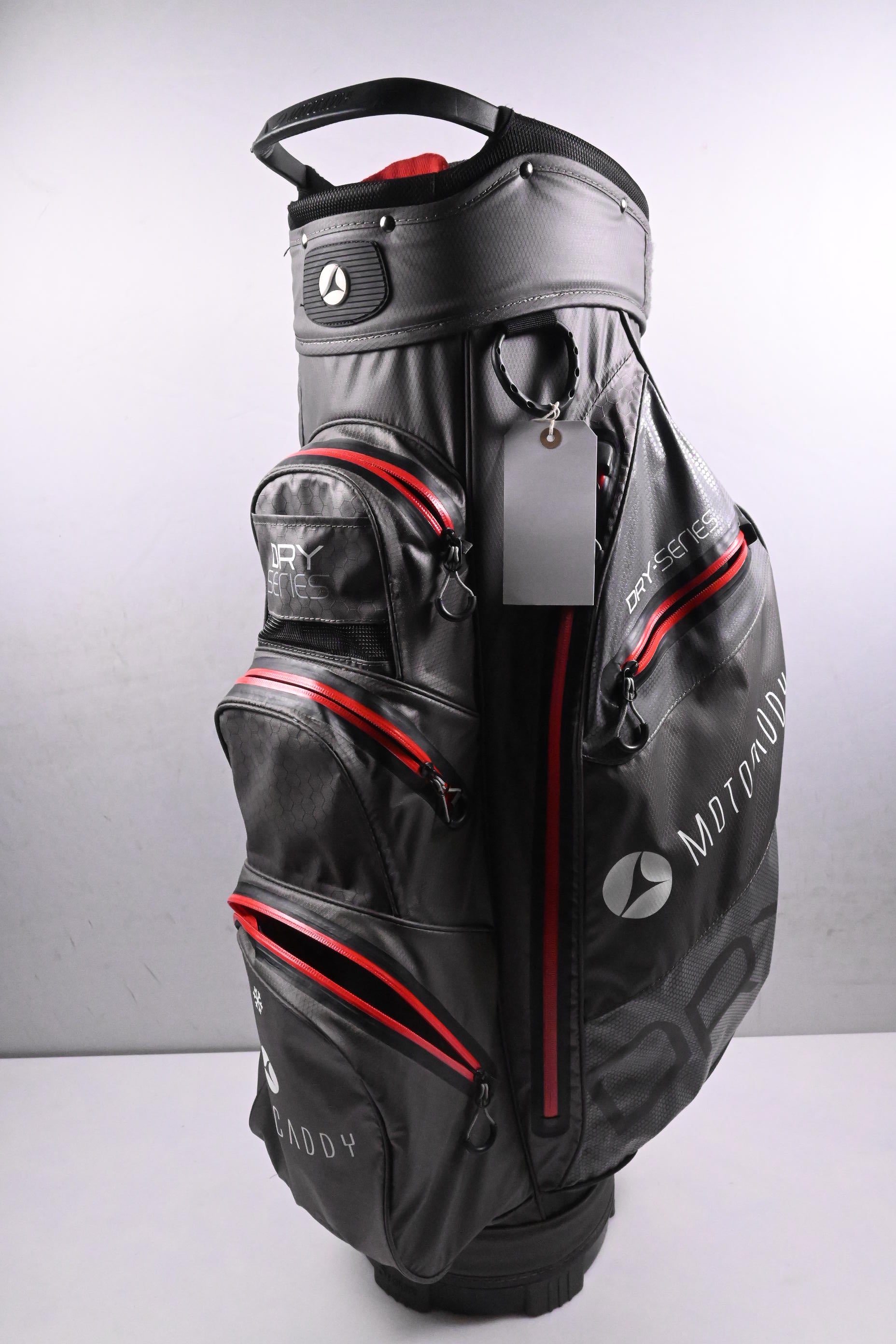 Motocaddy Dry Series Cart Bag / 14-Way Divider / Grey, Red