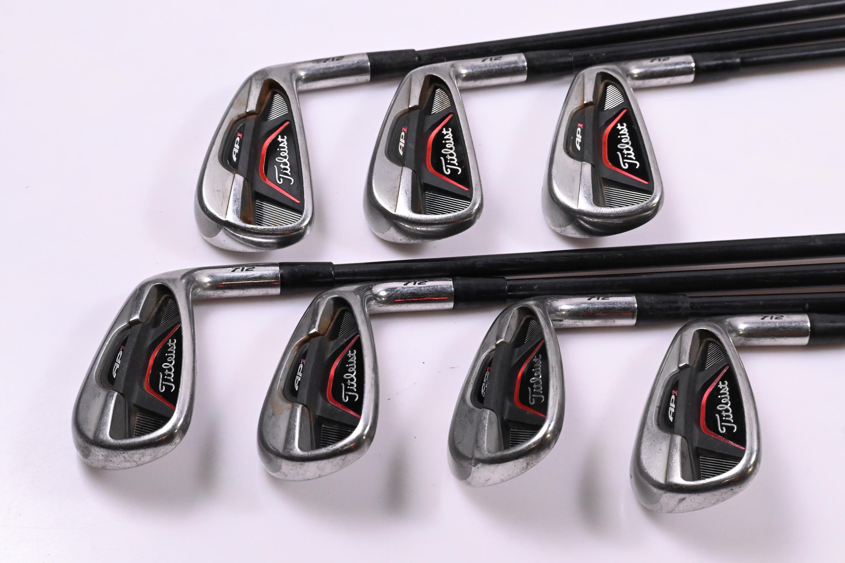 Titleist 712 AP1 Irons / 3-PW+W / Senior Flex Tour AD 65 Shafts / No 4 or 7 Iron
