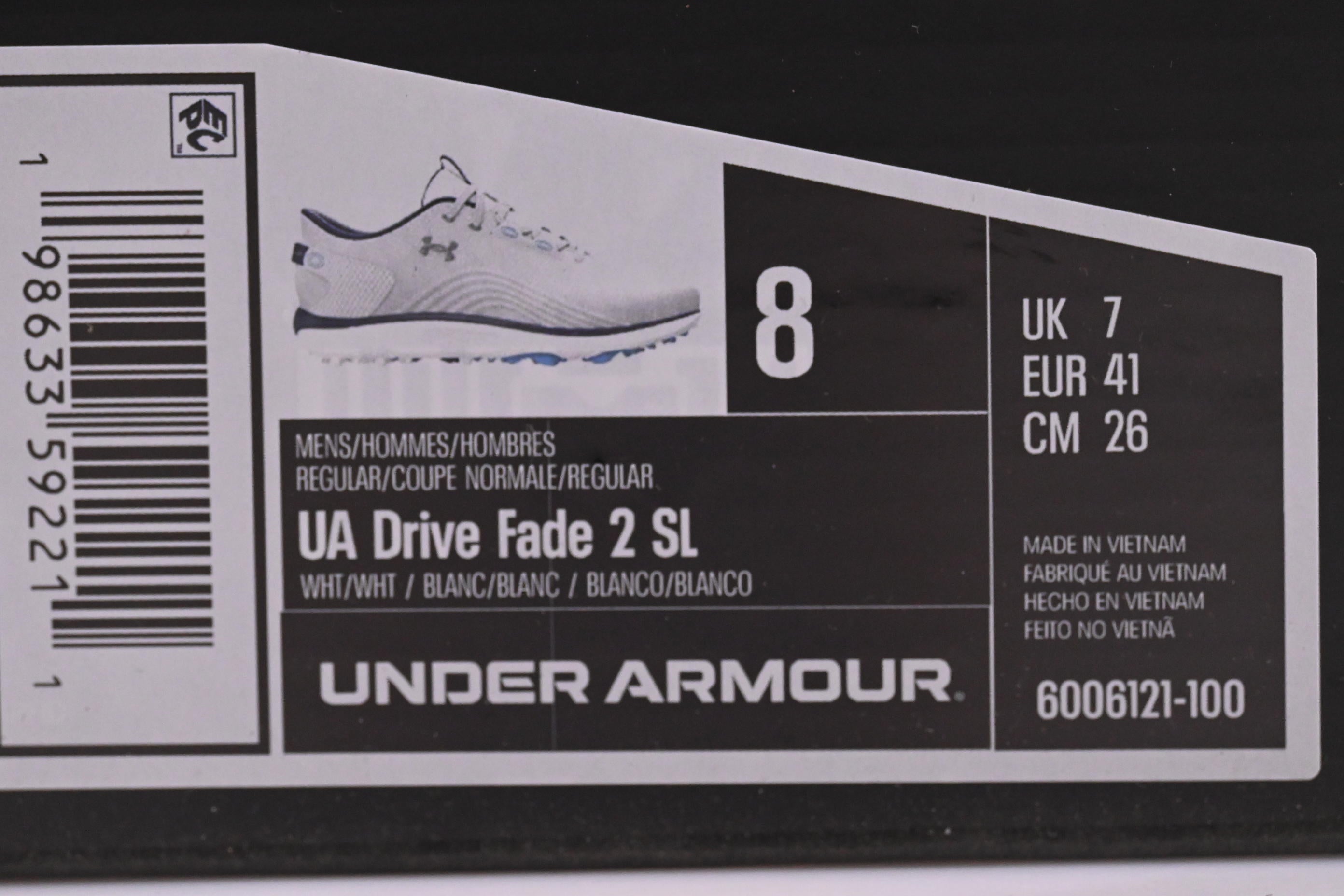 Under Armour Drive Fade 2 SL Golf Shoes / UK 7 / White