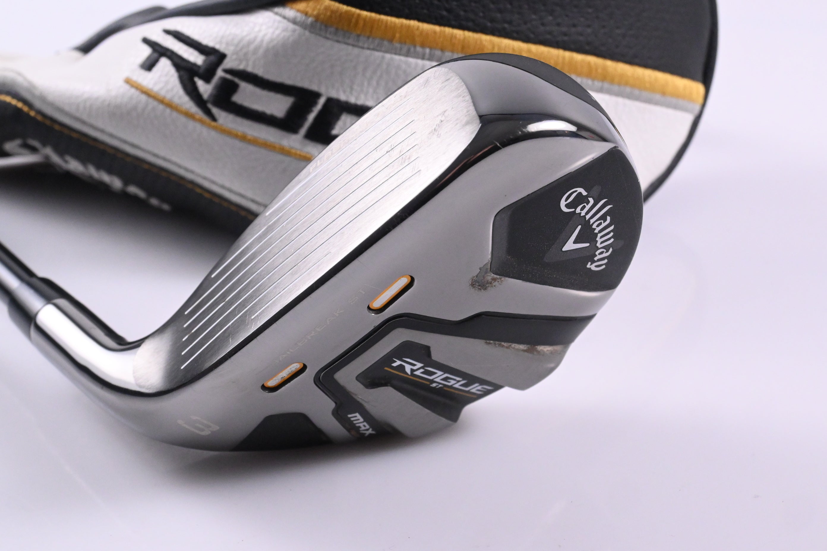 Left Hand Callaway Rogue ST Max #3 Hybrid / 18 Degree / Regular Flex AV Blue 65