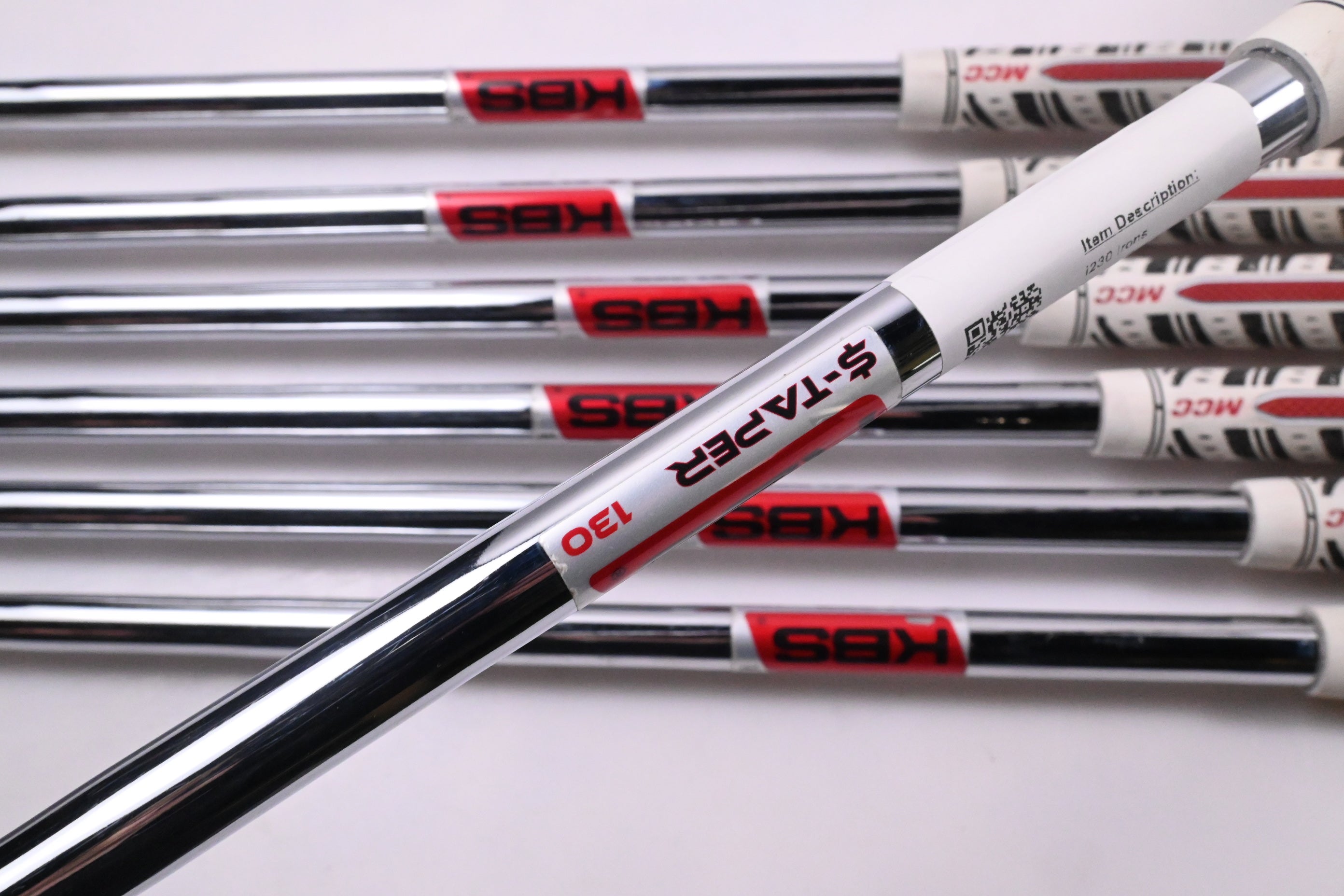 Ping i230 Irons / 4-PW / Red Dot / X-Flex KBS $-Taper 130 Shafts