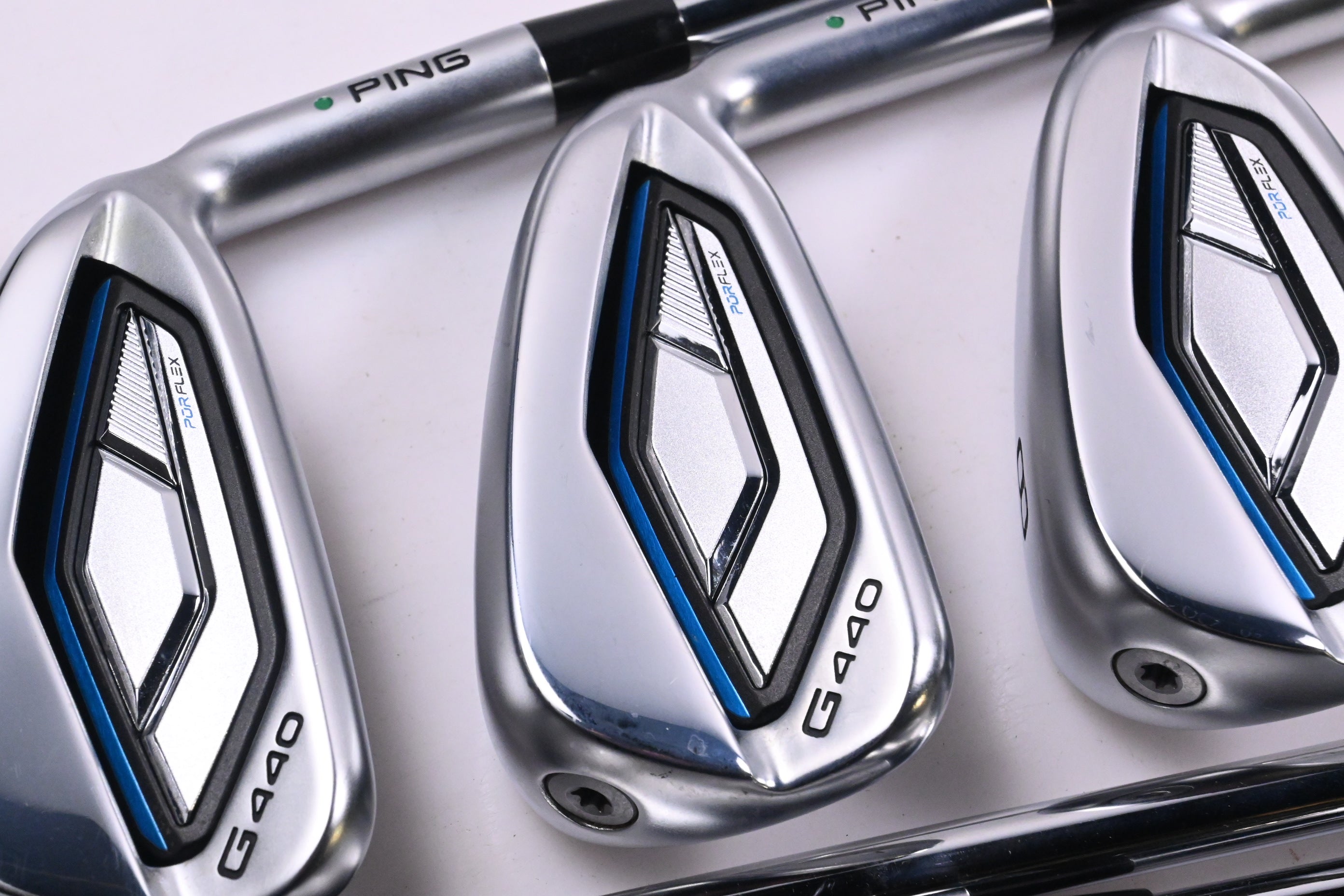 Ping G440 Irons / 6-PW+UW+56° / Green Dot / Regular Flex Ping AWT 3.0 Shafts