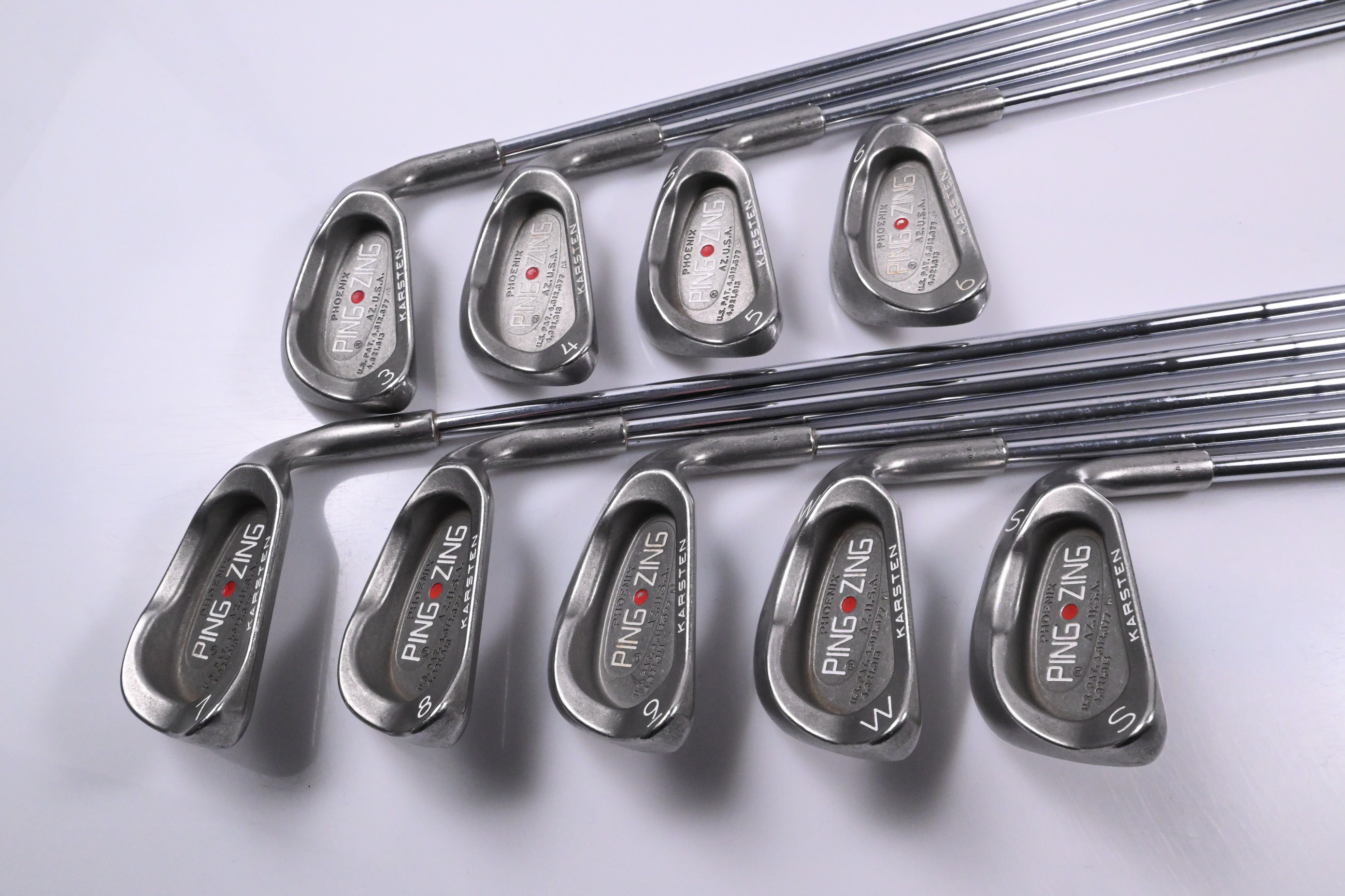 Ping Zing Irons / 3-PW+SW / Red Dot / Stiff Flex Ping Karsten Shafts
