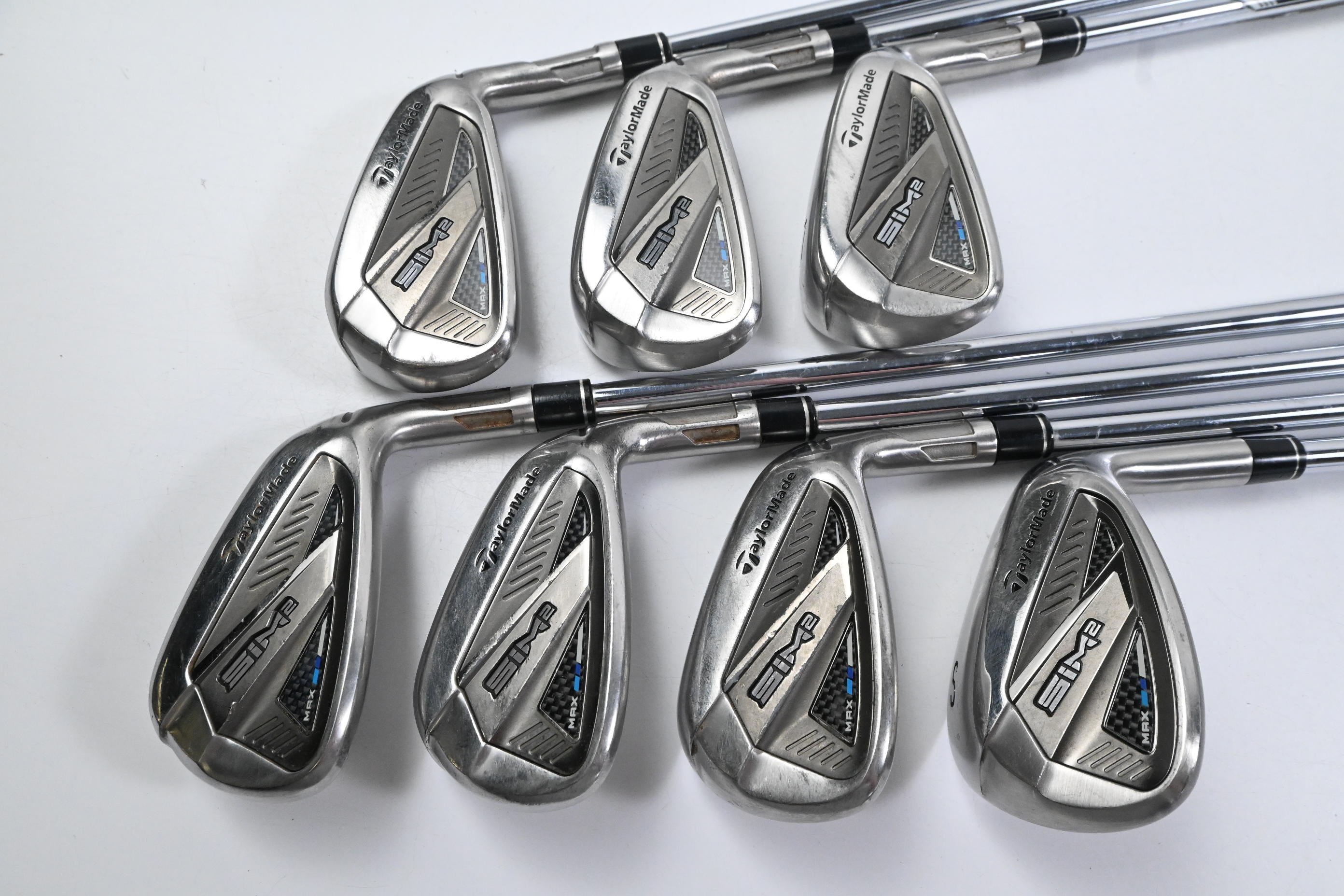 Taylormade SIM2 Max Irons / 5-PW+SW / Stiff Flex KBS MAX MT 85 Shafts