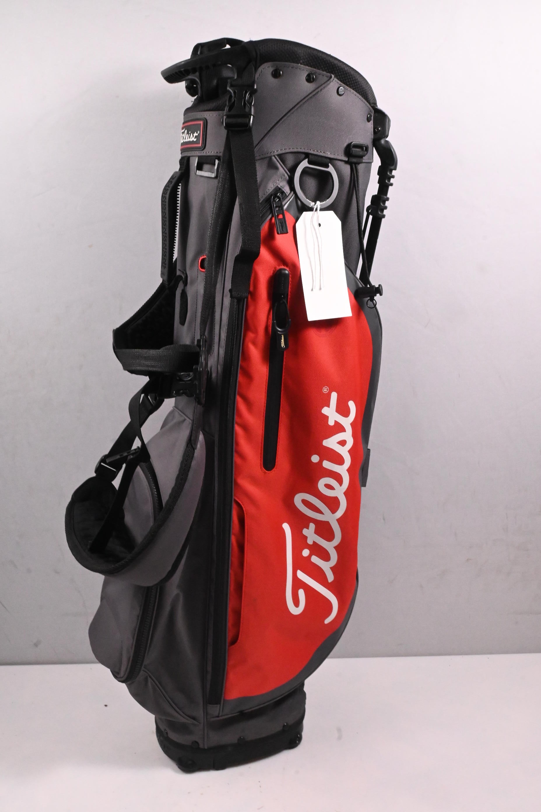 Titleist Players 4 Stand Bag / 4-Way Divider / Grey, Red