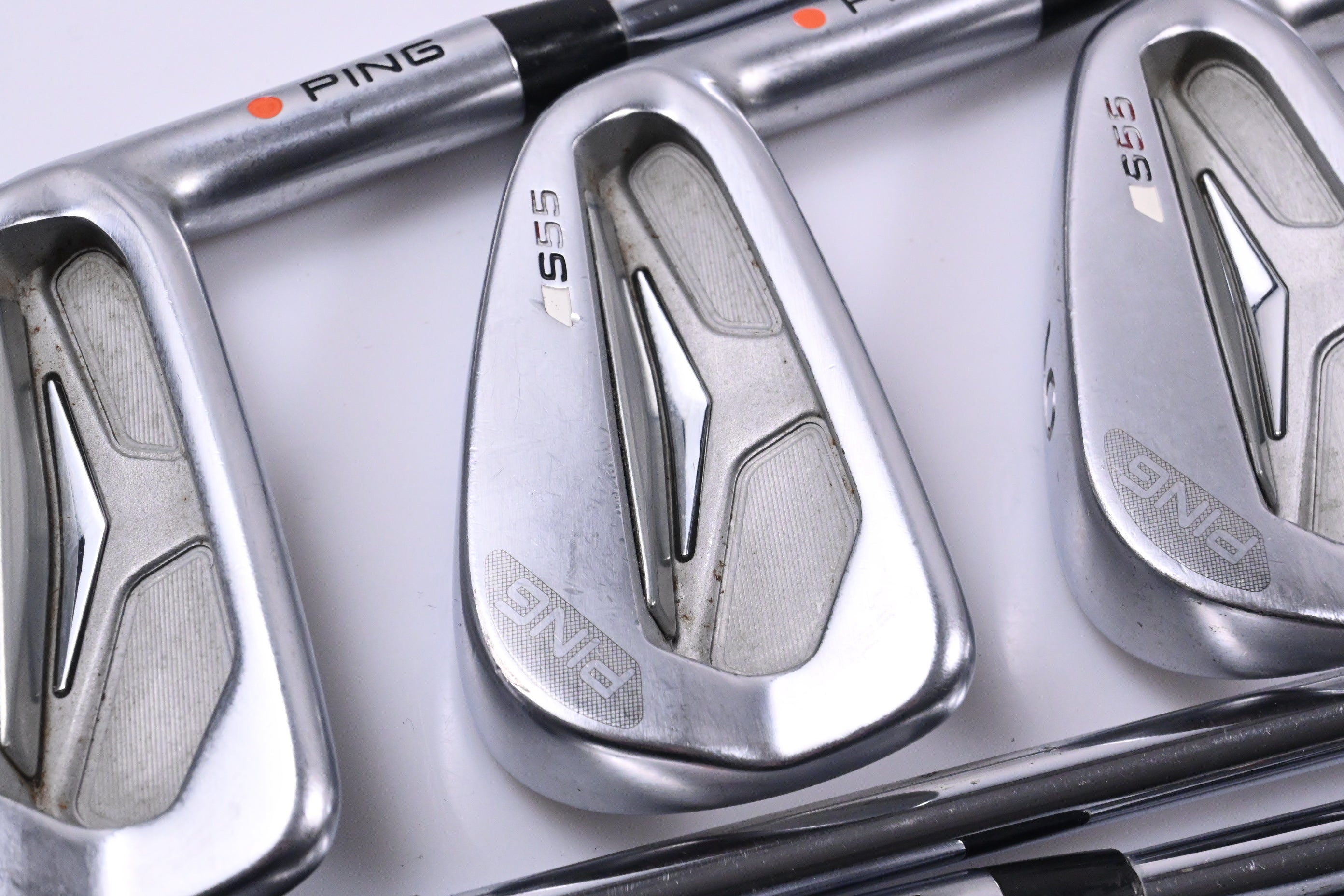 Ping S55 Irons / 4-PW / Orange Dot / Regular Flex Ping CFS Shafts