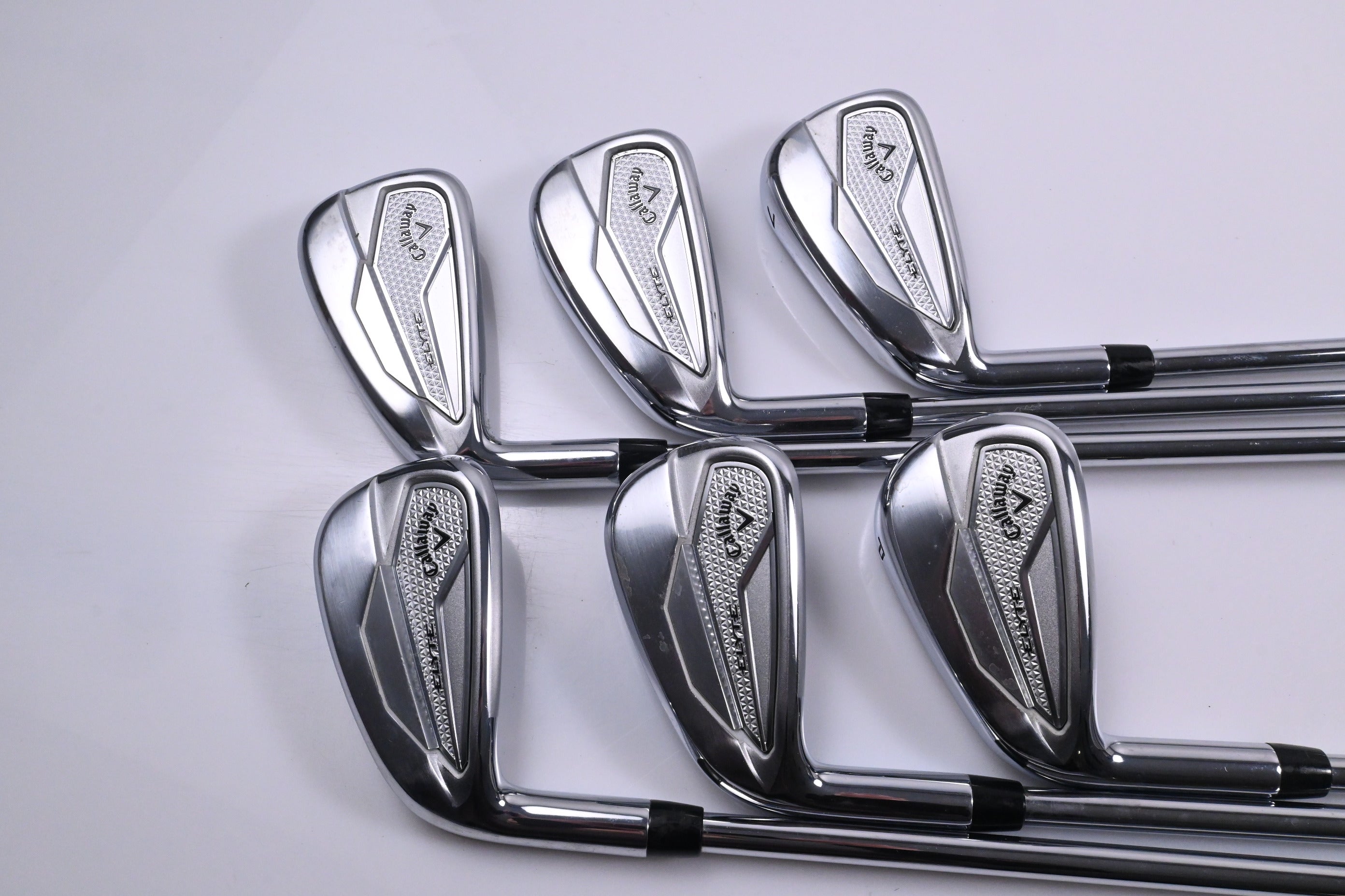 Left Hand Callaway Elyte Irons / 5-PW / Regular Flex Vector 80 Shafts