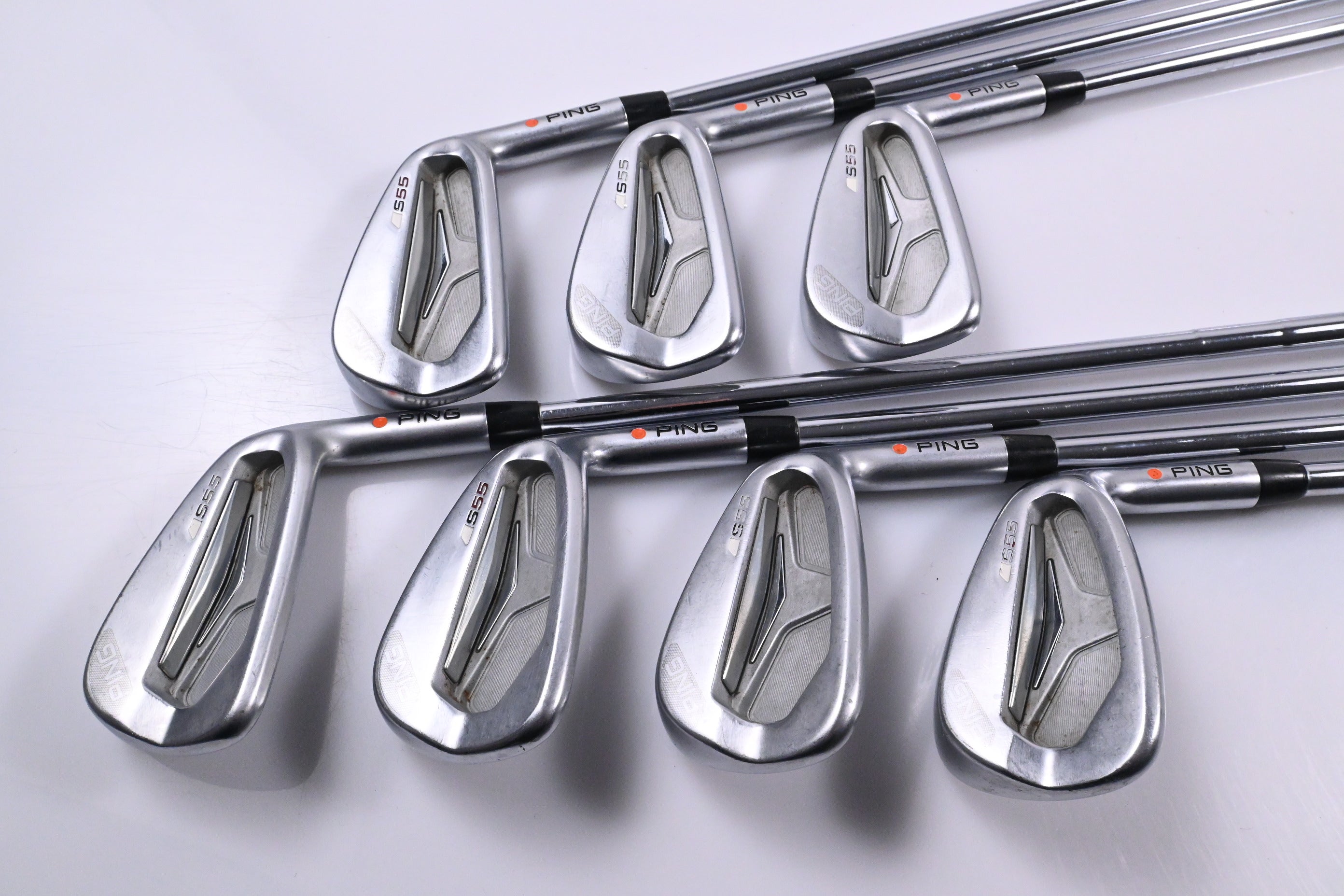 Ping S55 Irons / 4-PW / Orange Dot / Regular Flex Ping CFS Shafts