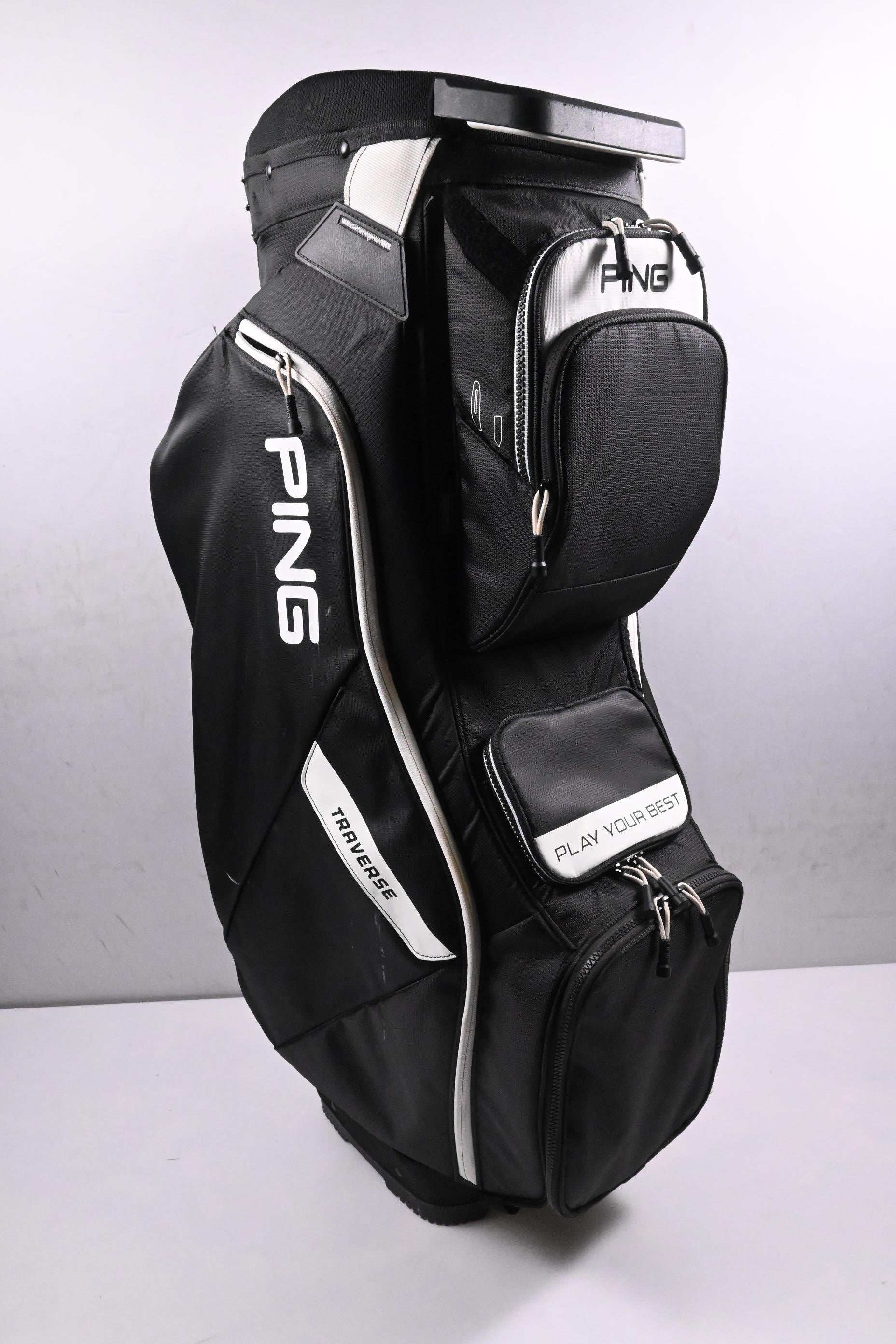 Ping Traverse Cart Bag / 14-Way Divider / Black, White
