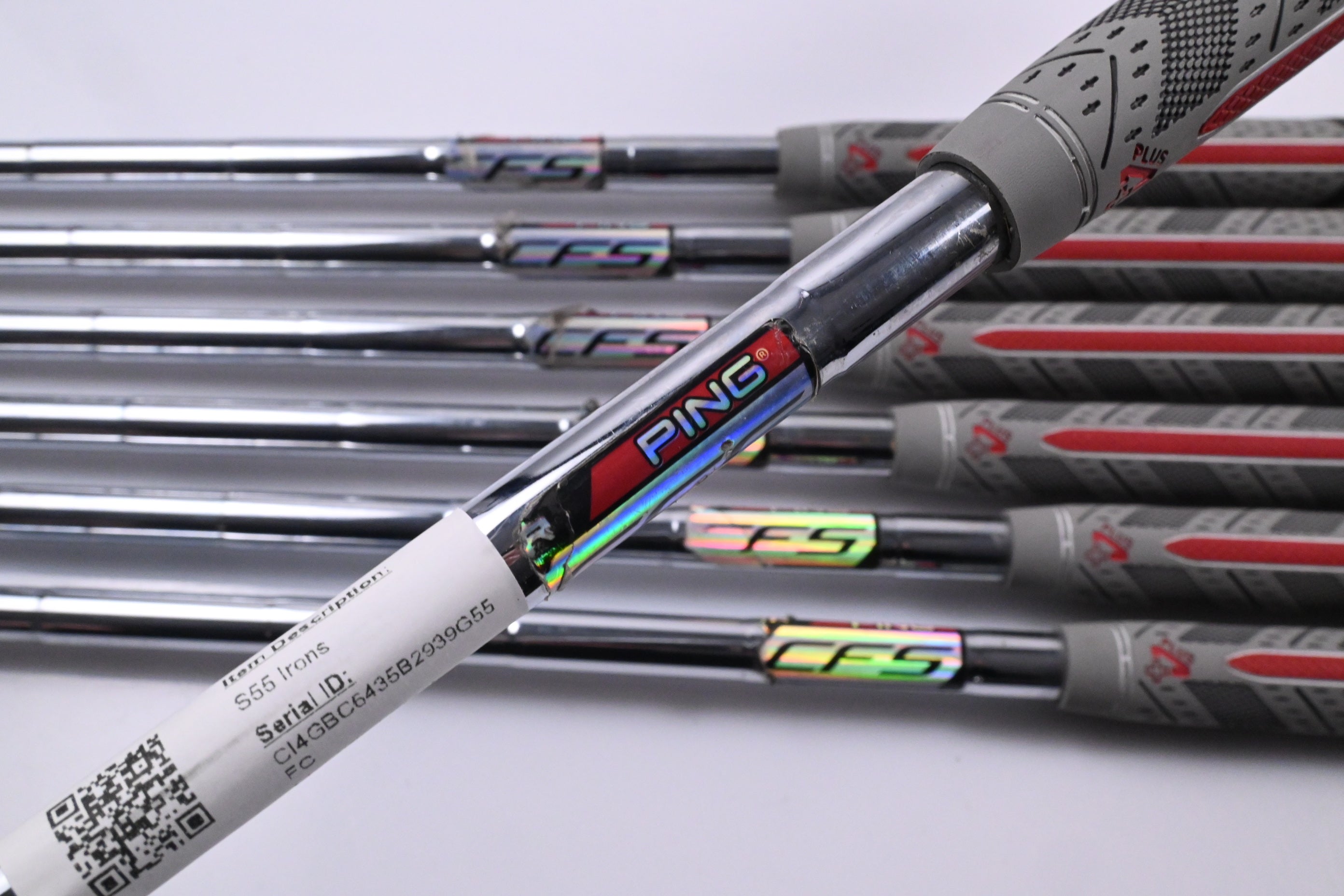 Ping S55 Irons / 4-PW / Orange Dot / Regular Flex Ping CFS Shafts