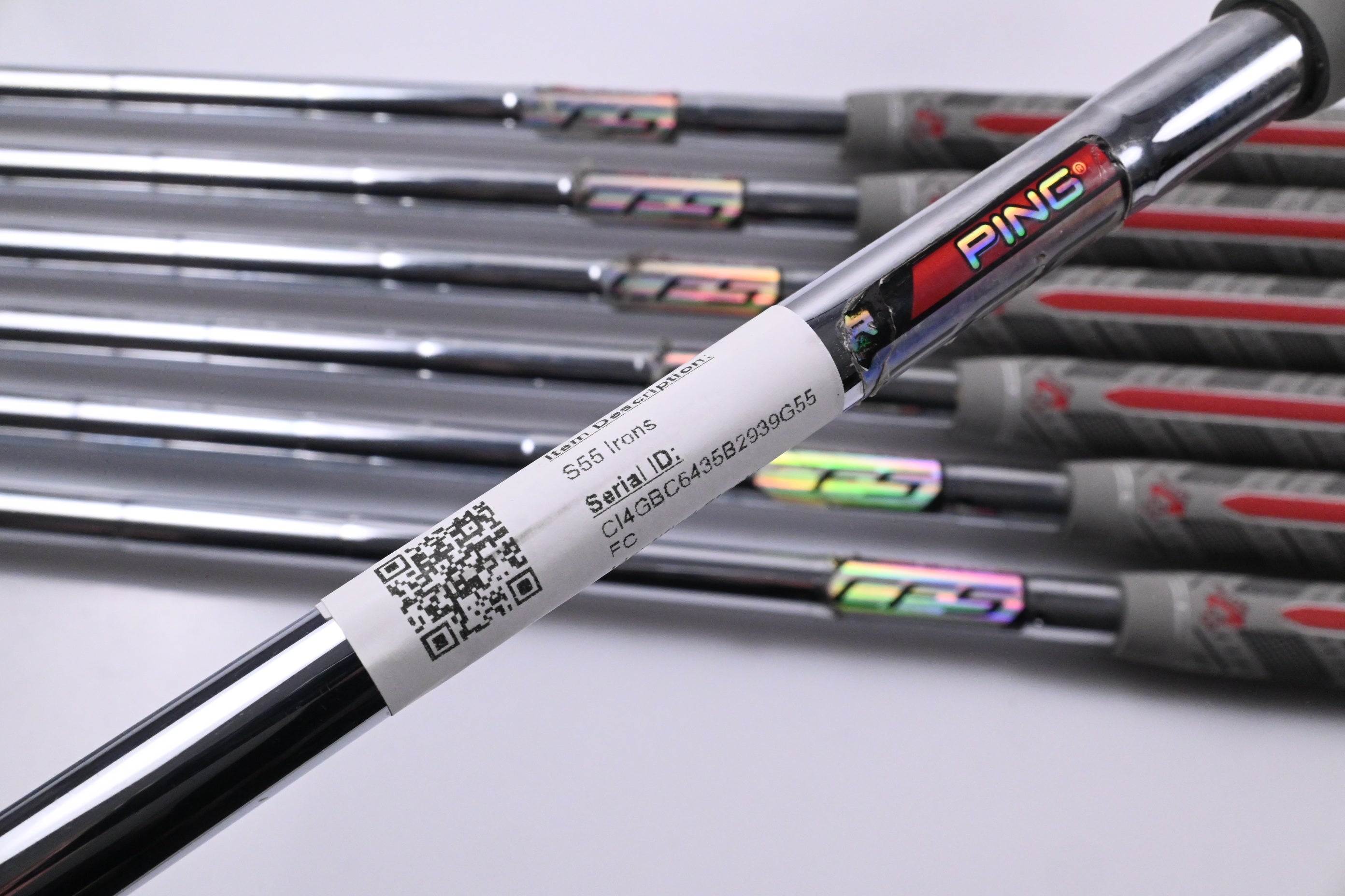 Ping S55 Irons / 4-PW / Orange Dot / Regular Flex Ping CFS Shafts
