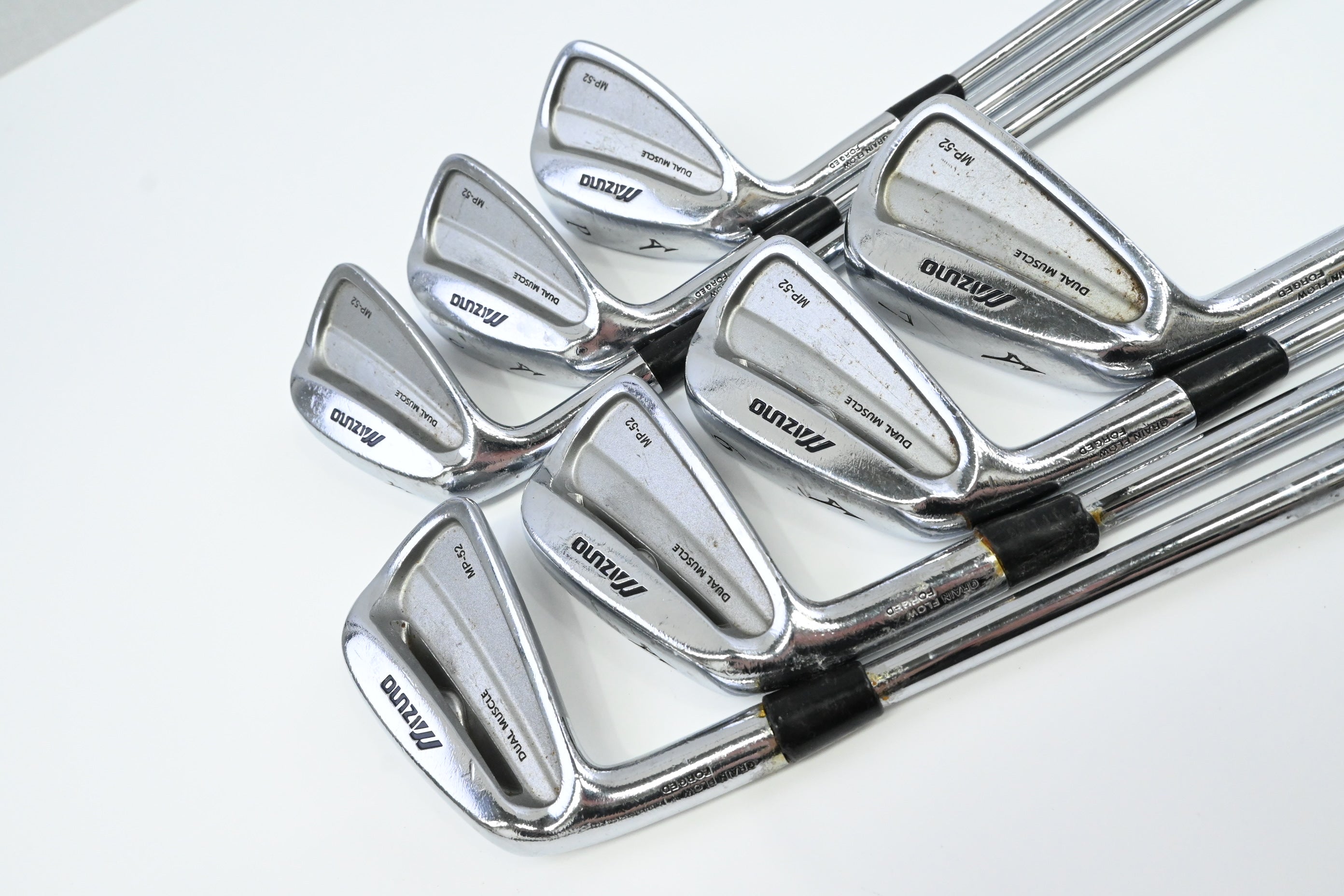 Left Hand Mizuno MP-52 Irons / 4-PW / Regular Plus Flex Project X Rifle Shafts