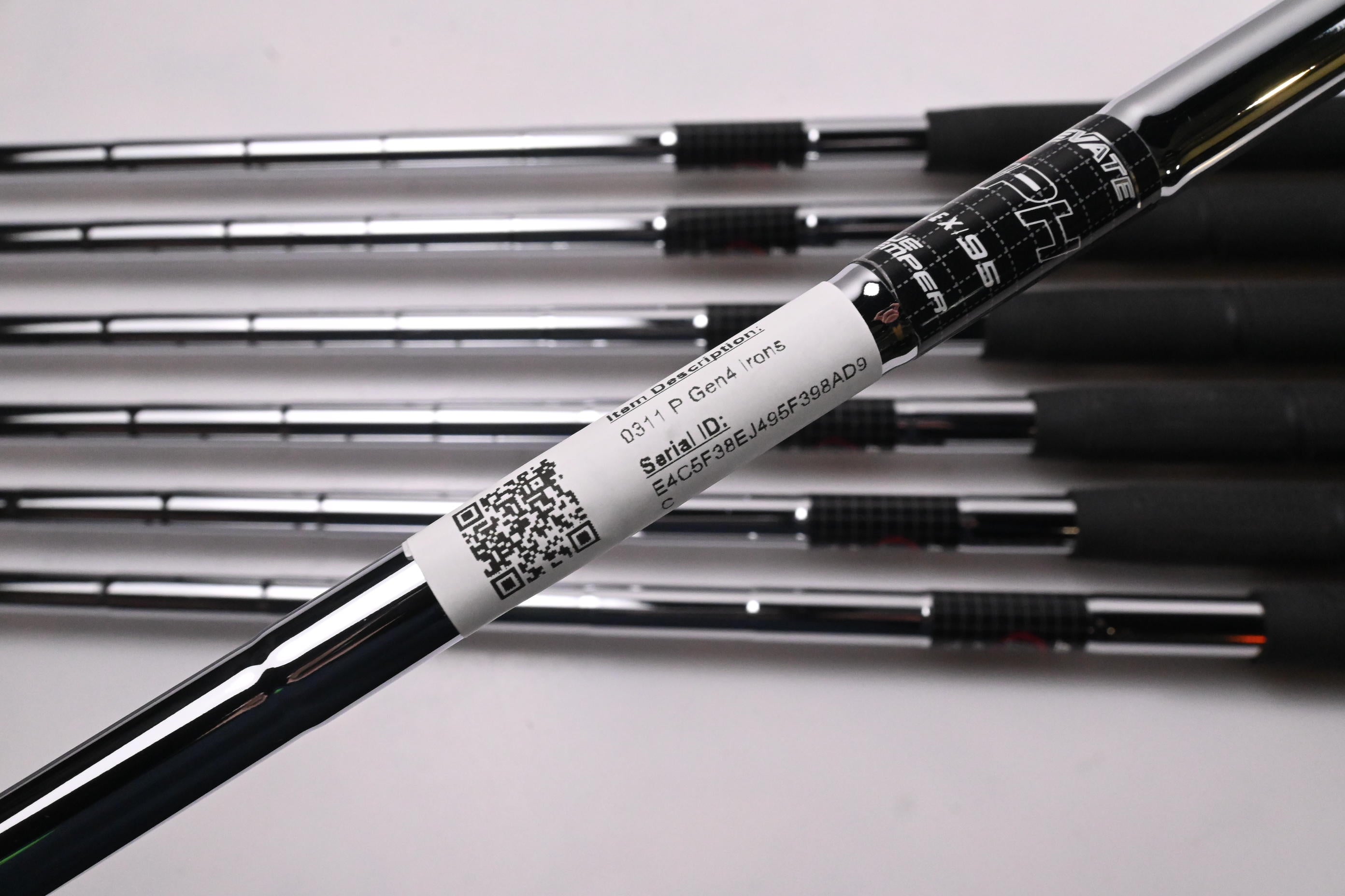 Left Hand PXG 0311 P Gen4 Irons / 5-PW+GW / Regular Flex Elevate MPH 85 Shafts
