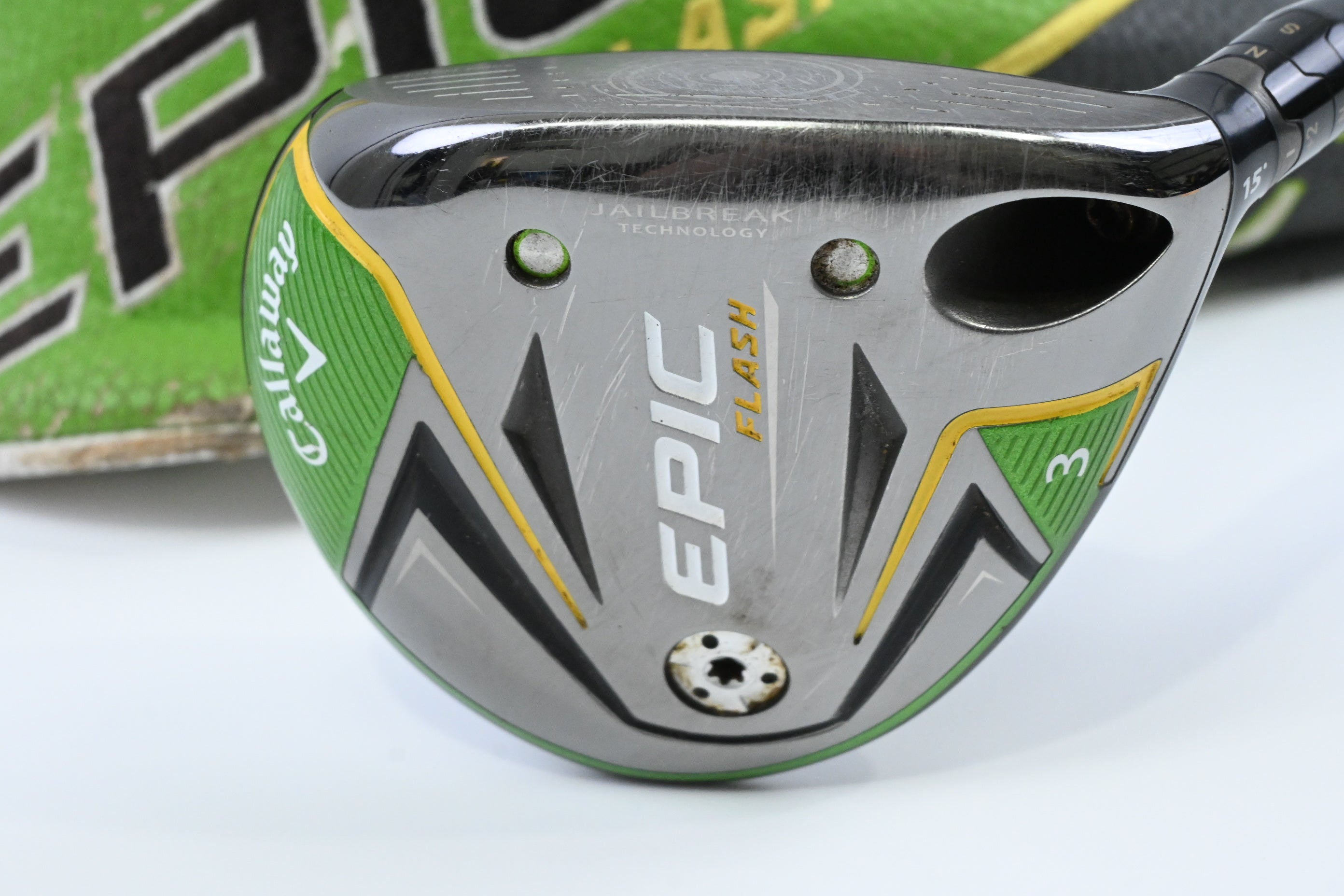 Callaway Epic Flash #3 Wood / 15 Degree / Regular Flex Evenflow Green 65 Shaft