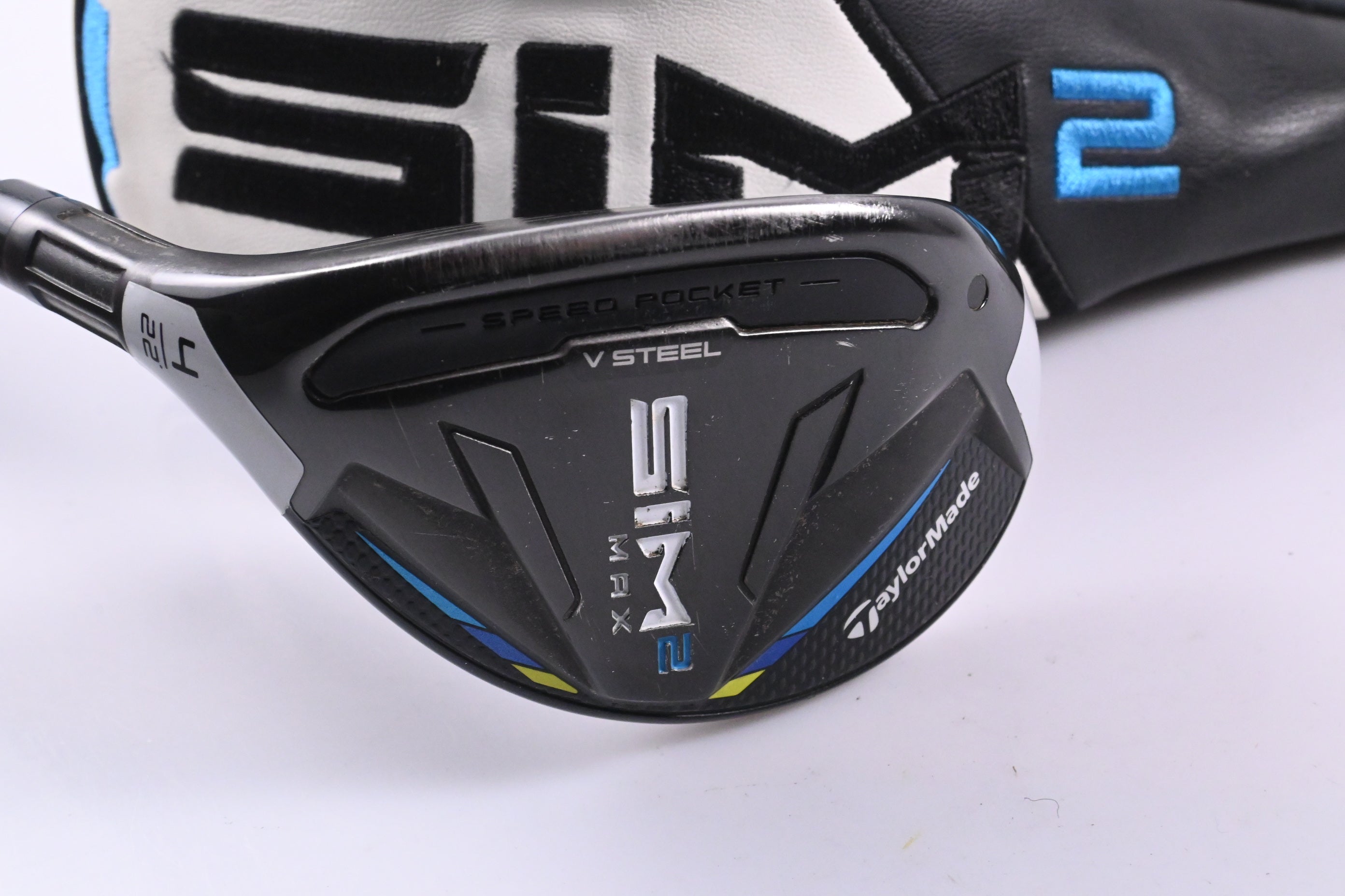 Left Hand Taylormade SIM2 Max #4 Hybrid / 22 Degree / Stiff Flex Ventus Blue 7