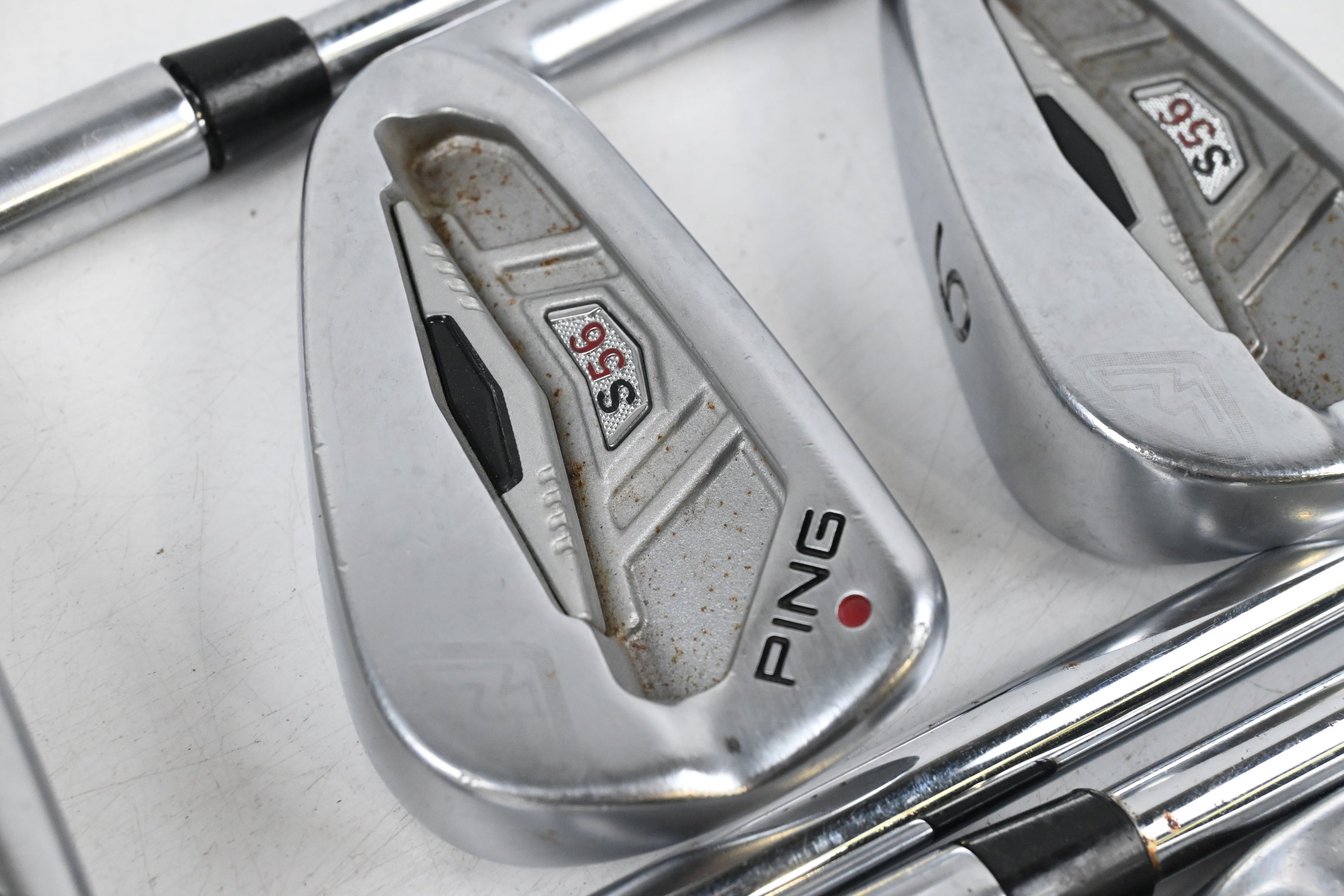 Ping S56 Irons / 4-PW / Red Dot / Stiff Flex Steel Shafts