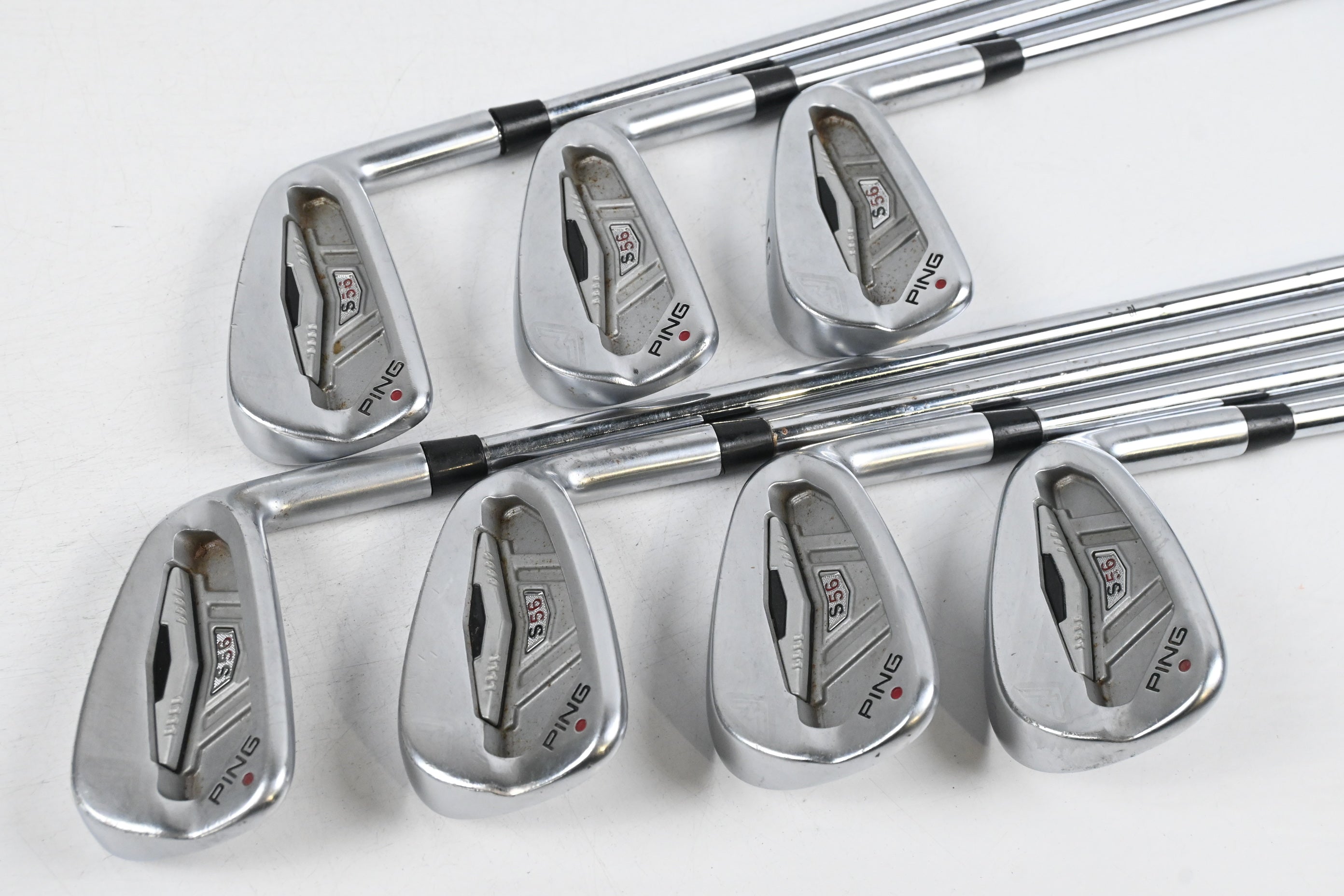 Ping S56 Irons / 4-PW / Red Dot / Stiff Flex Steel Shafts