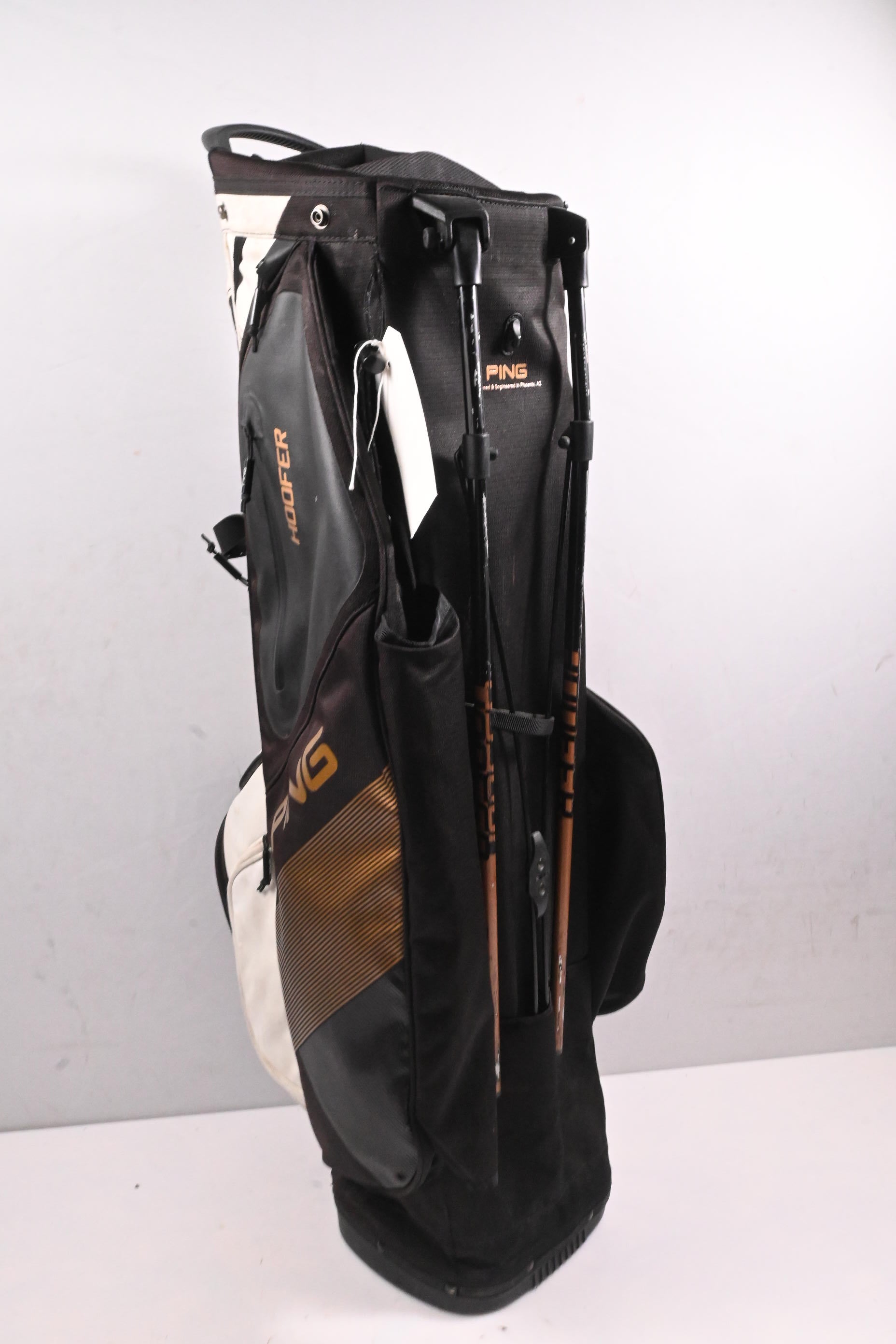 Ping Hoofer Stand Bag / 5-Way Divider / Black, White