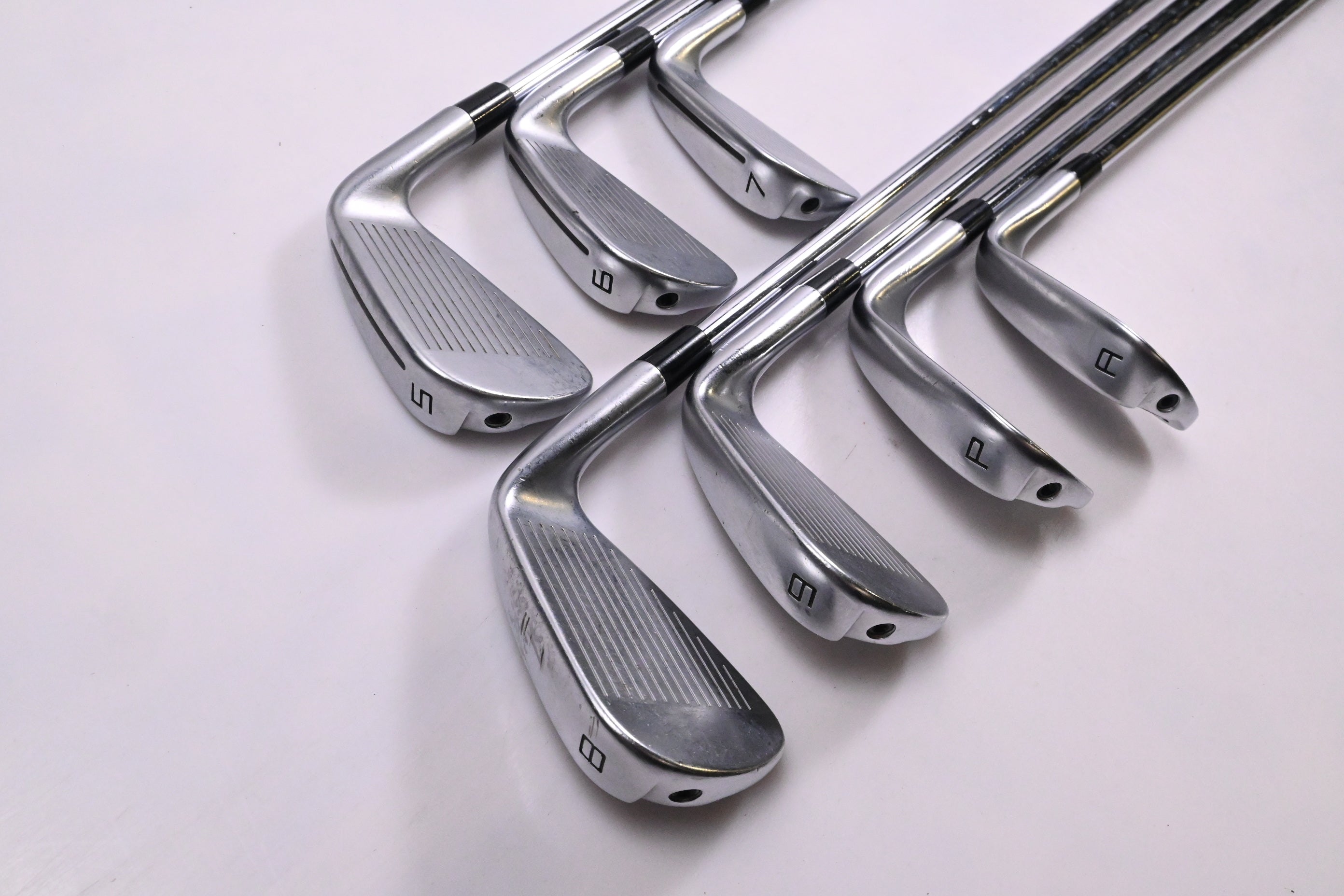 Left Hand Taylormade P790 2021 Irons / 5-PW+GW / Regular Flex KBS MAX MT 85