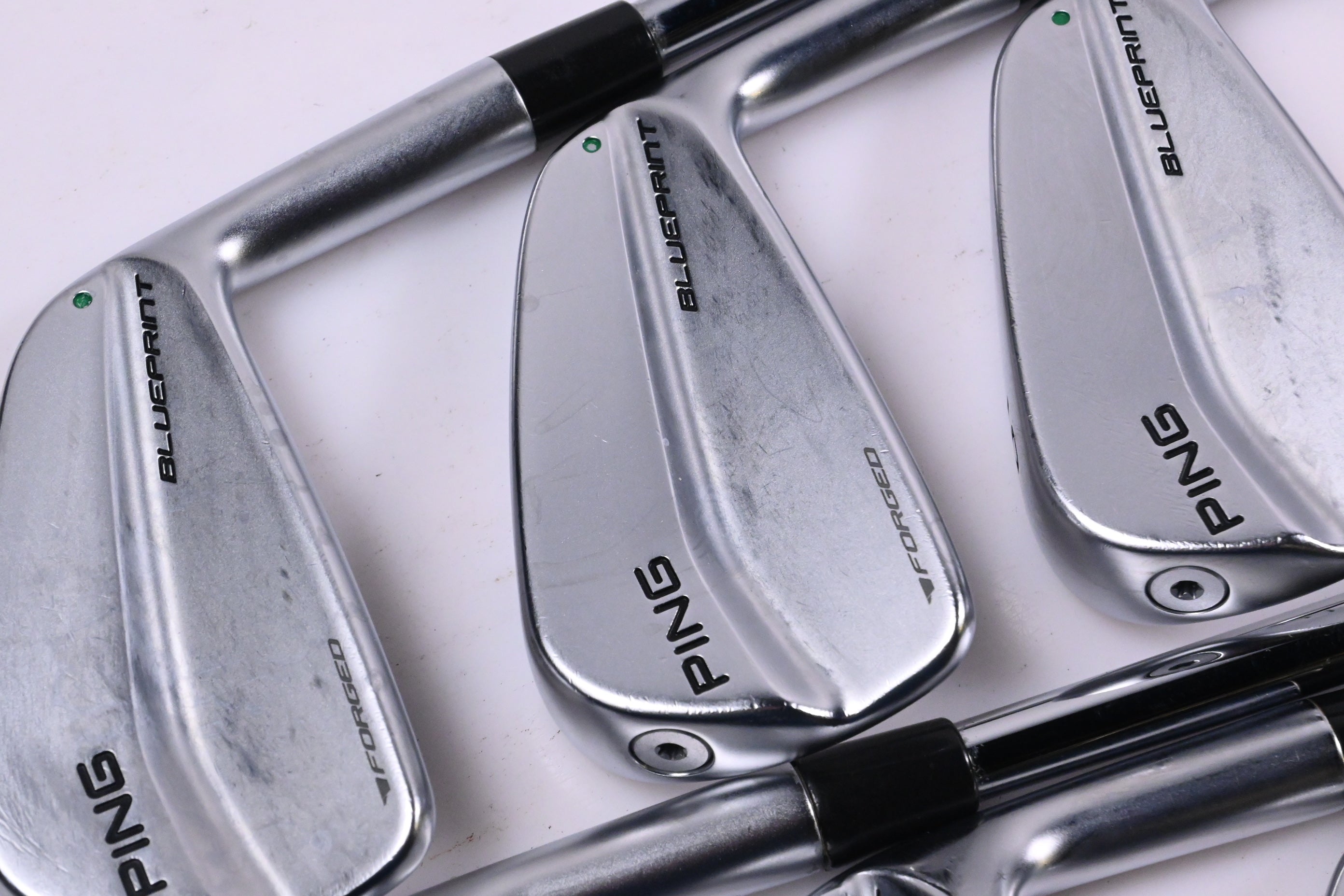 Ping Blueprint Irons / 4-9i / Green Dot / Stiff Flex Ping AWT 2.0 Shafts