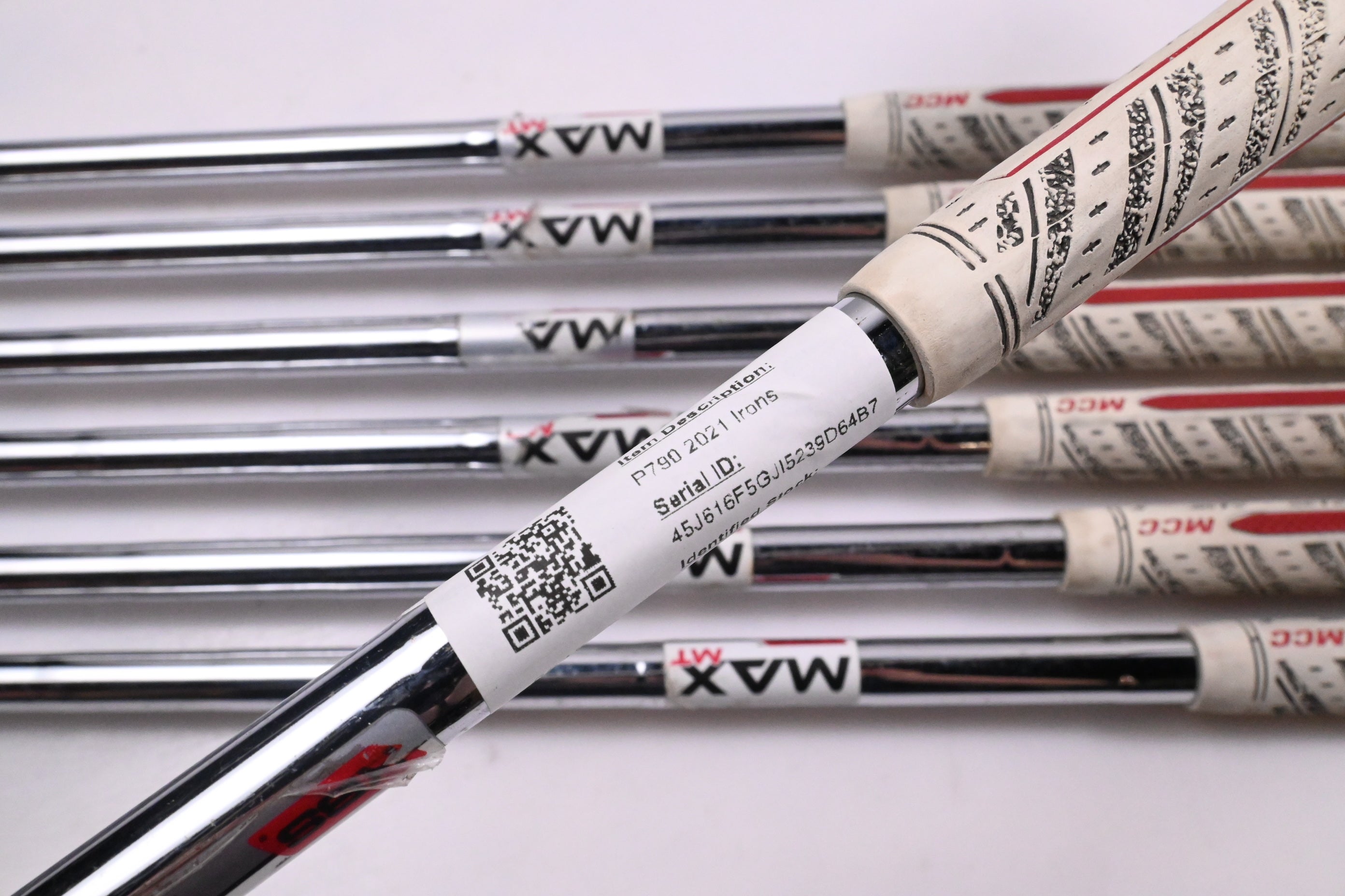 Left Hand Taylormade P790 2021 Irons / 5-PW+GW / Regular Flex KBS MAX MT 85