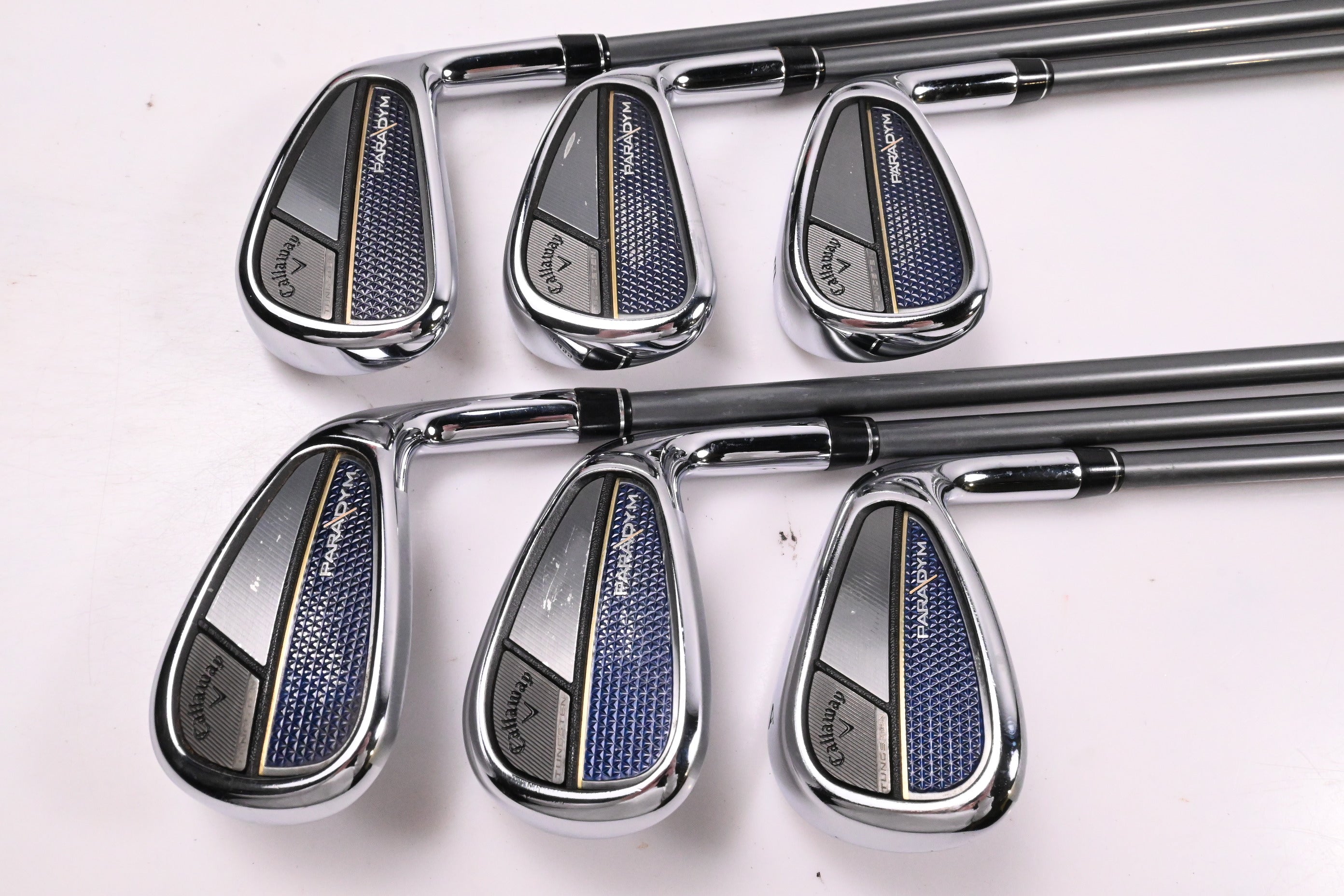 Callaway Paradym Irons / 6-PW+GW / Regular Flex Hzrdus Gen4 Silver 65 Shafts
