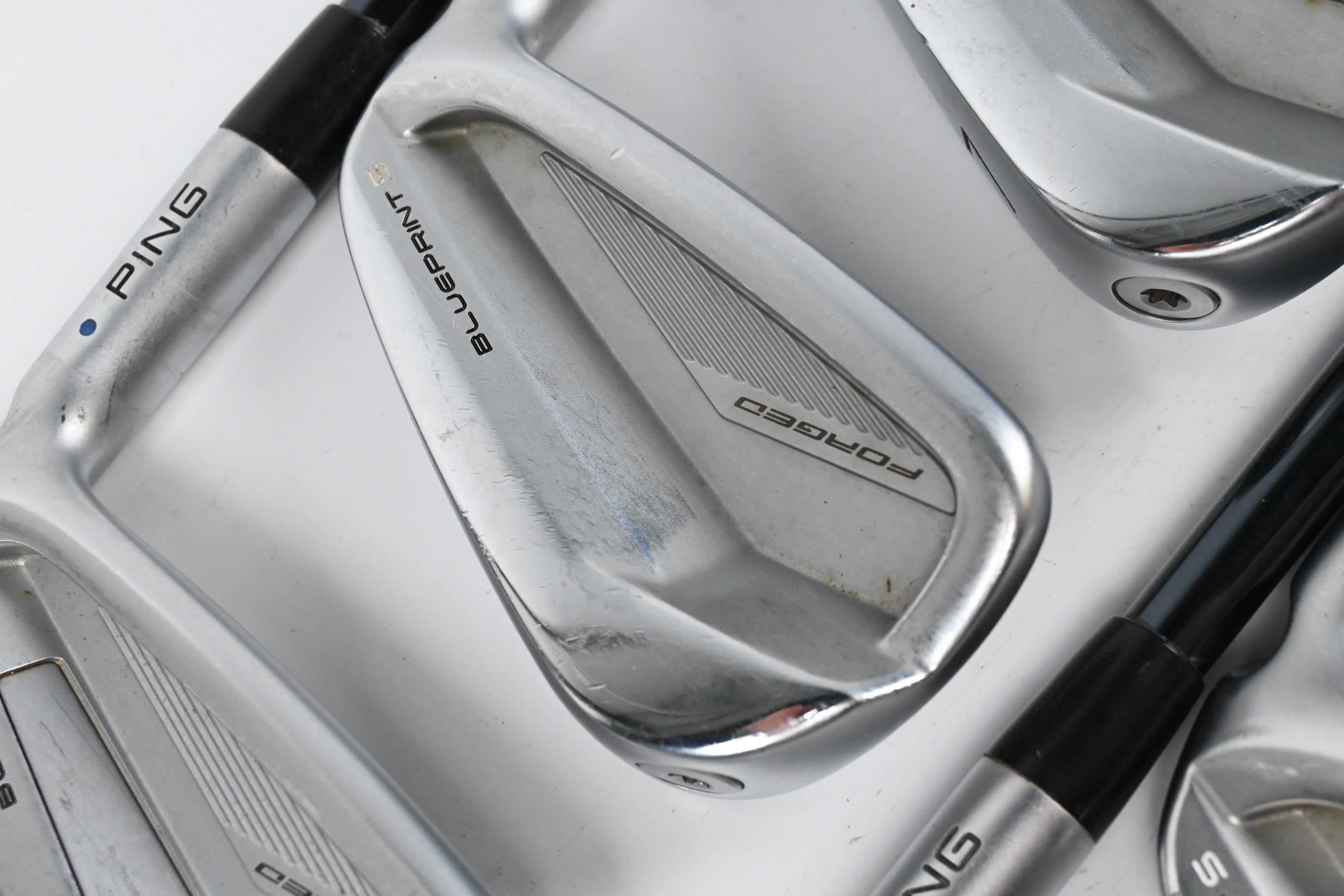 Ping Blueprint S Irons / 5-PW / Blue Dot / Regular Flex Recoil Dart 75 Shafts