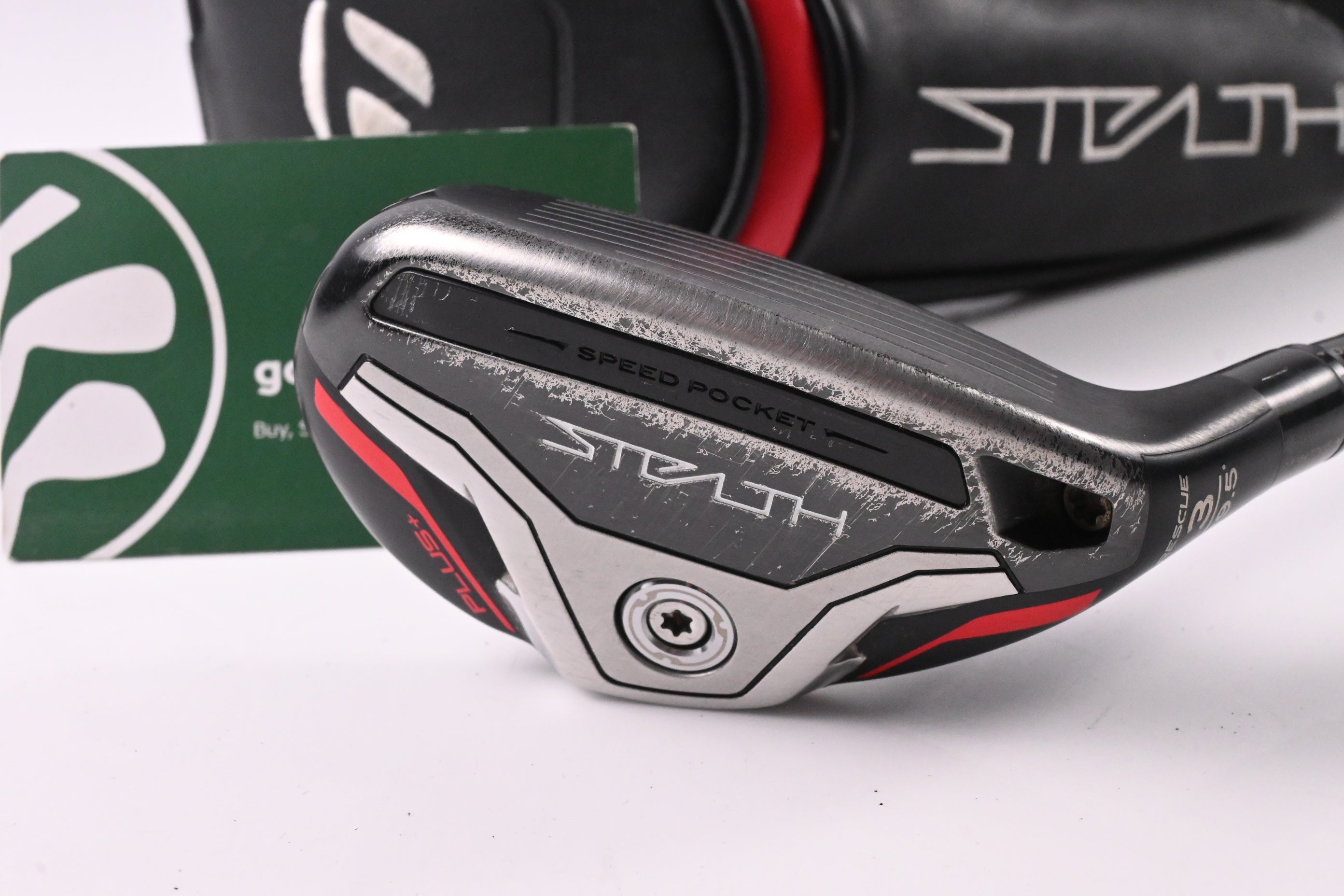 Taylormade Stealth Plus #3 Hybrid / 19.5 Degree / Stiff Flex KBS Hybrid 80 Shaft