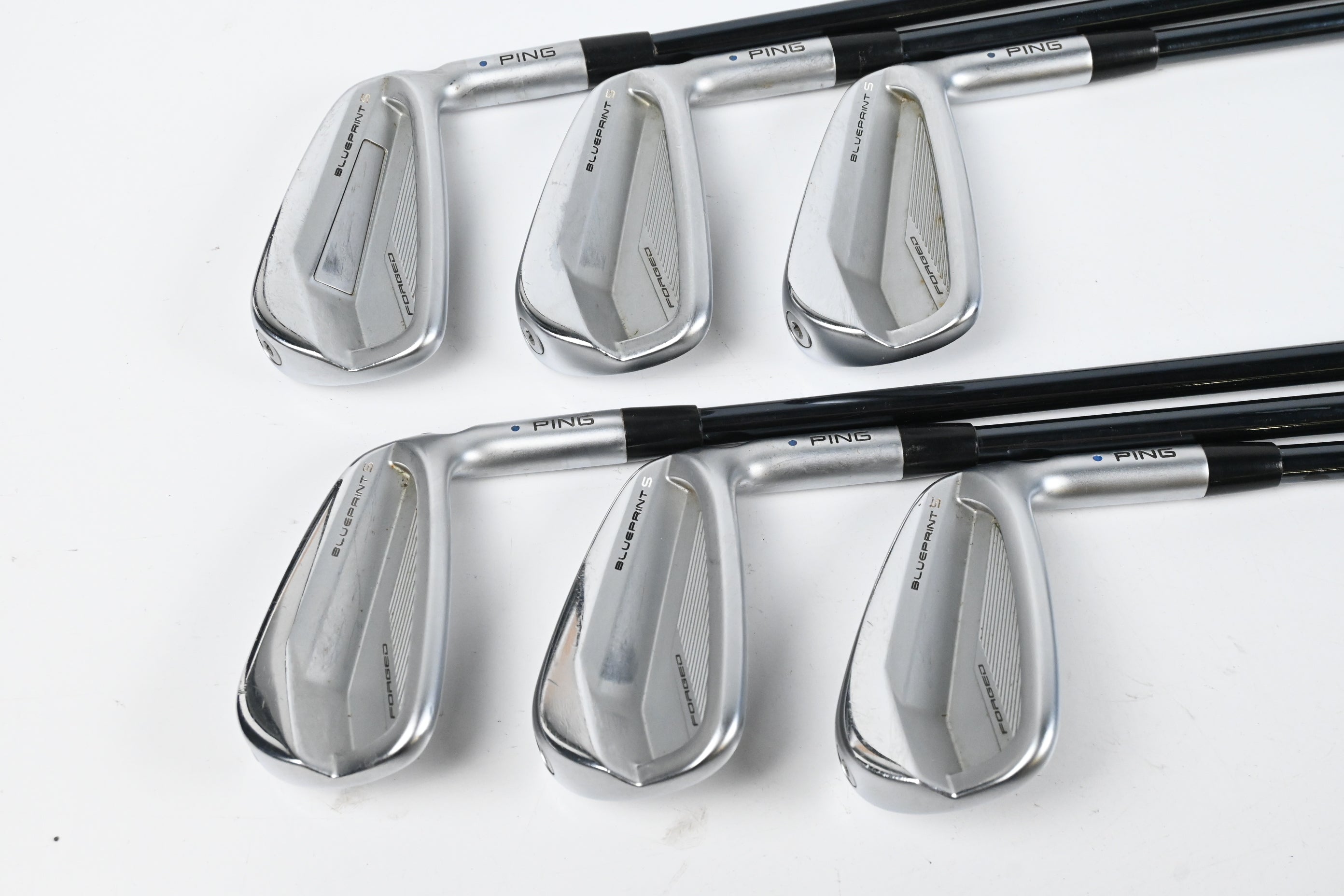 Ping Blueprint S Irons / 5-PW / Blue Dot / Regular Flex Recoil Dart 75 Shafts