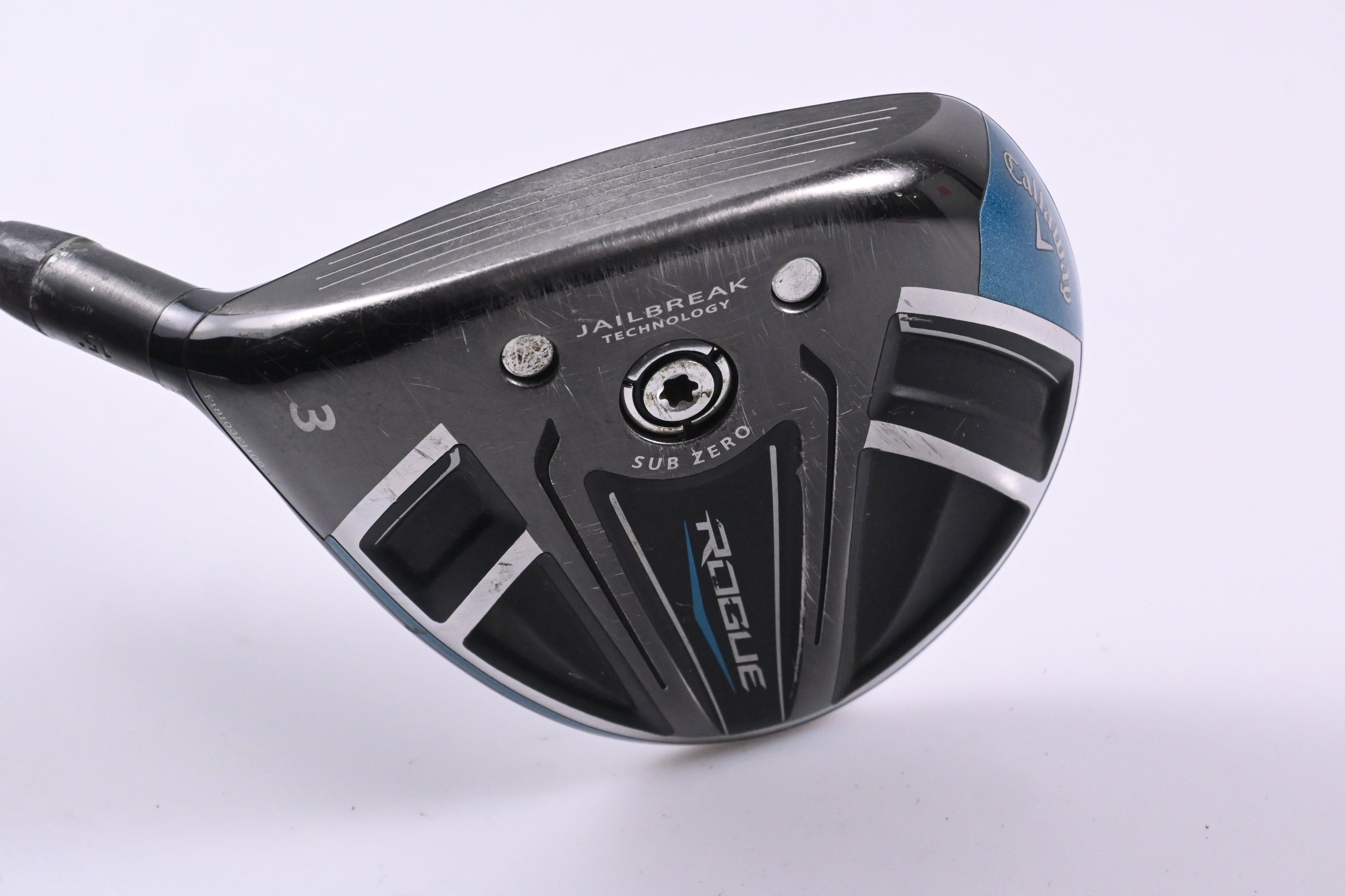Left Hand Callaway Rogue Sub Zero #3 Wood / 15 Degree / X-Flex HZRDUS Smoke
