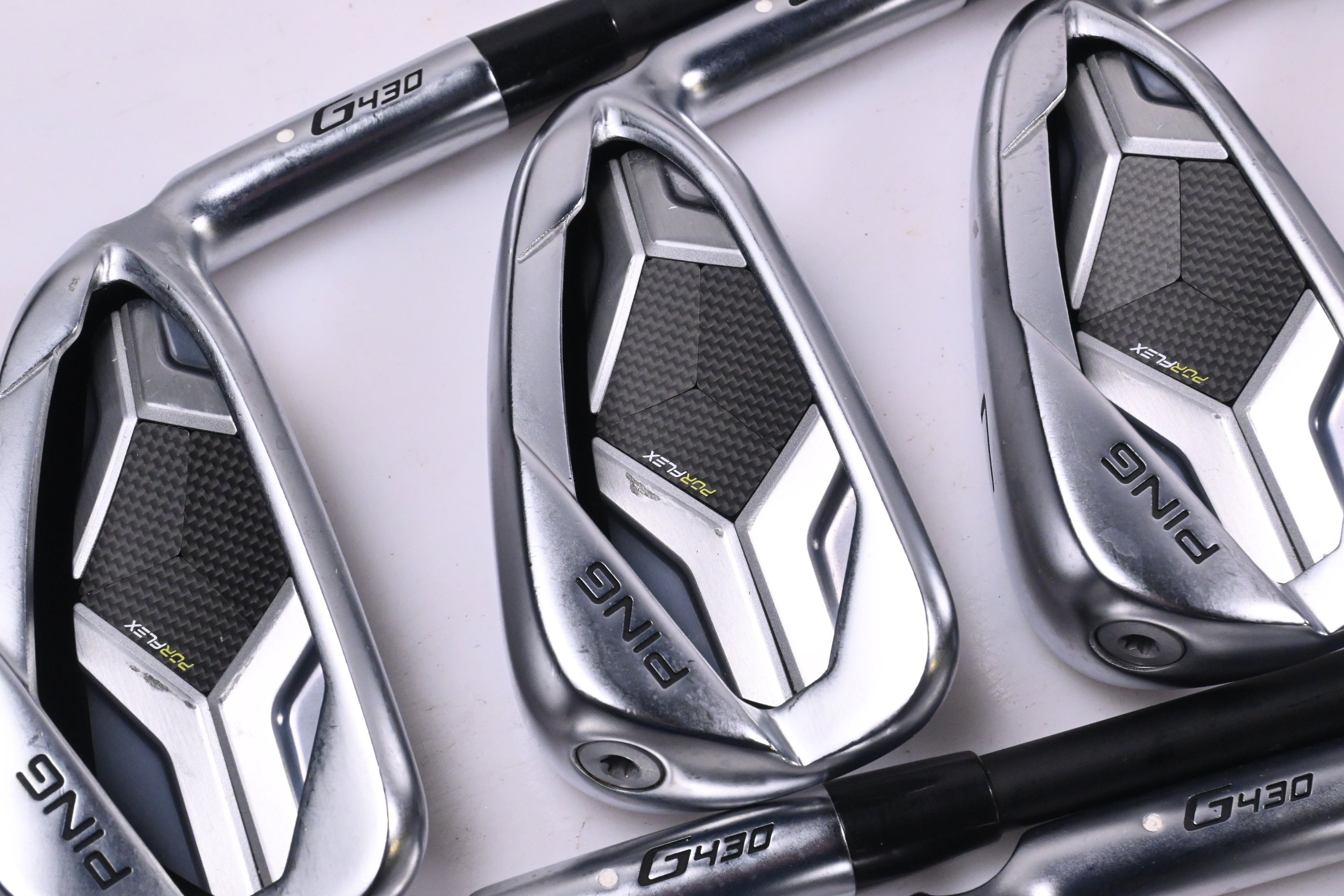 Ping G430 Irons / 5-PW+45°+54° / White Dot / Senior Flex Ping Alta CB Black