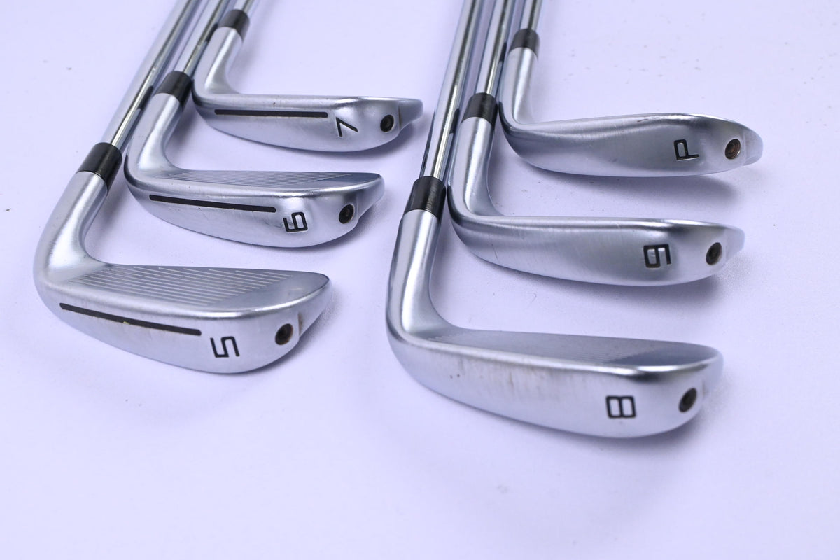 Left Hand Taylormade P790 2023 Irons / 5-PW / Stiff Flex Dynamic Gold 105 Shafts