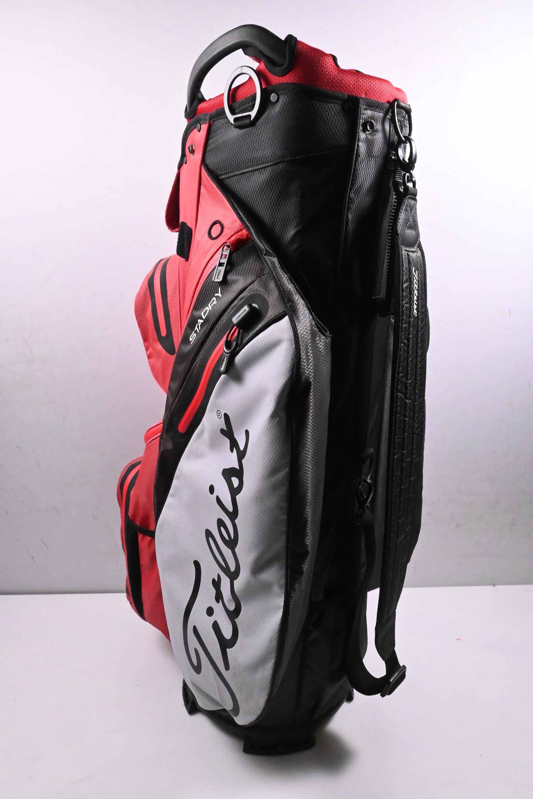 Titleist Cart 14 StaDry Cart Bag / 14-Way Divider / Red, Black, White