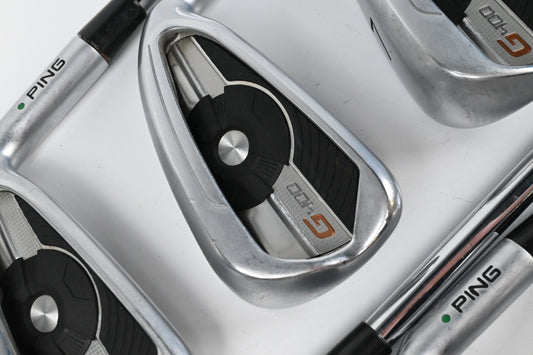 Ping G400 Irons / 5-PW+GW / Green Dot / Regular Flex Ping AWT 2.0 Shafts