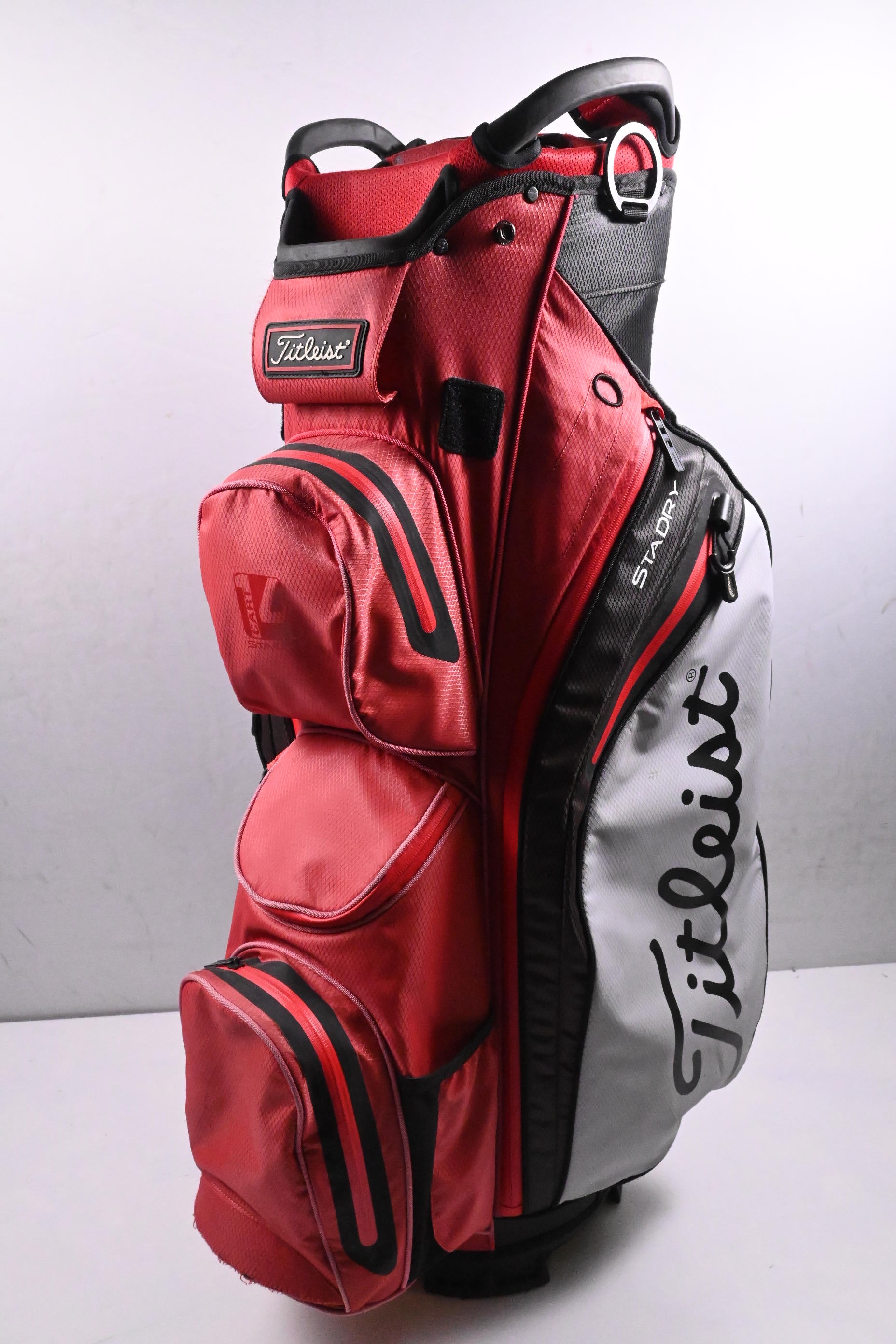 Titleist Cart 14 StaDry Cart Bag / 14-Way Divider / Red, Black, White