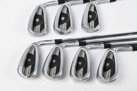 Ping G400 Irons / 5-PW+GW / Green Dot / Regular Flex Ping AWT 2.0 Shafts